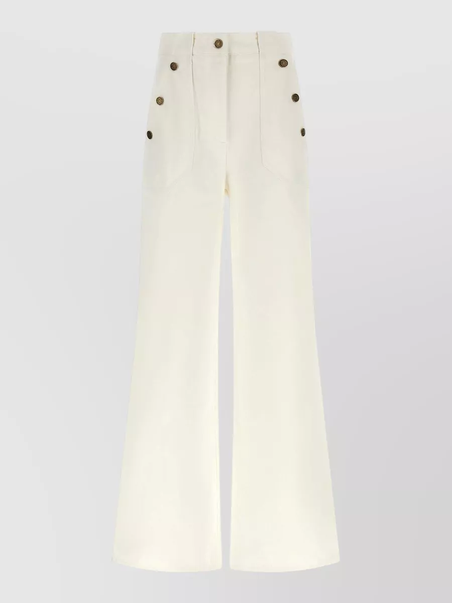 Max Mara high-rise wide-leg cotton trousers