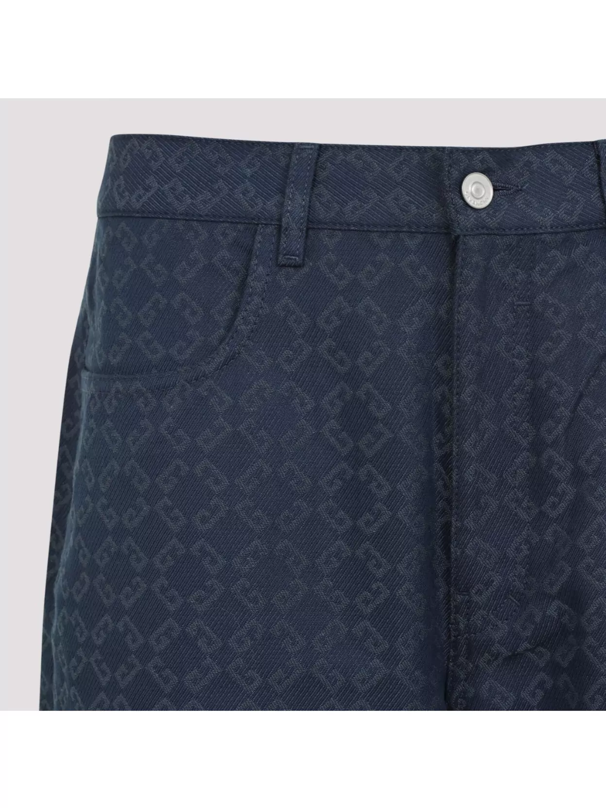 Givenchy Tailored Cotton Blend Trousers In Blue