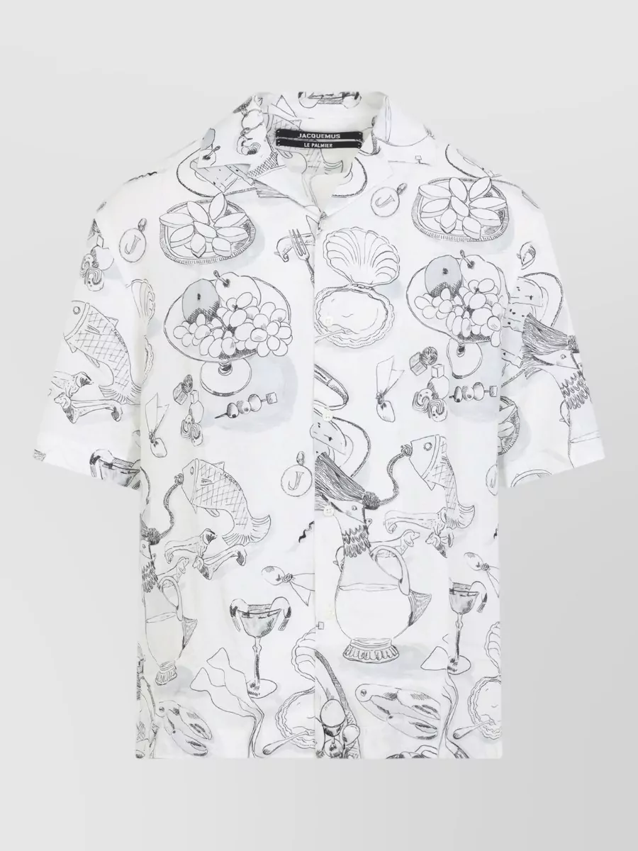 Jacquemus Printed short-sleeve bowling shirt