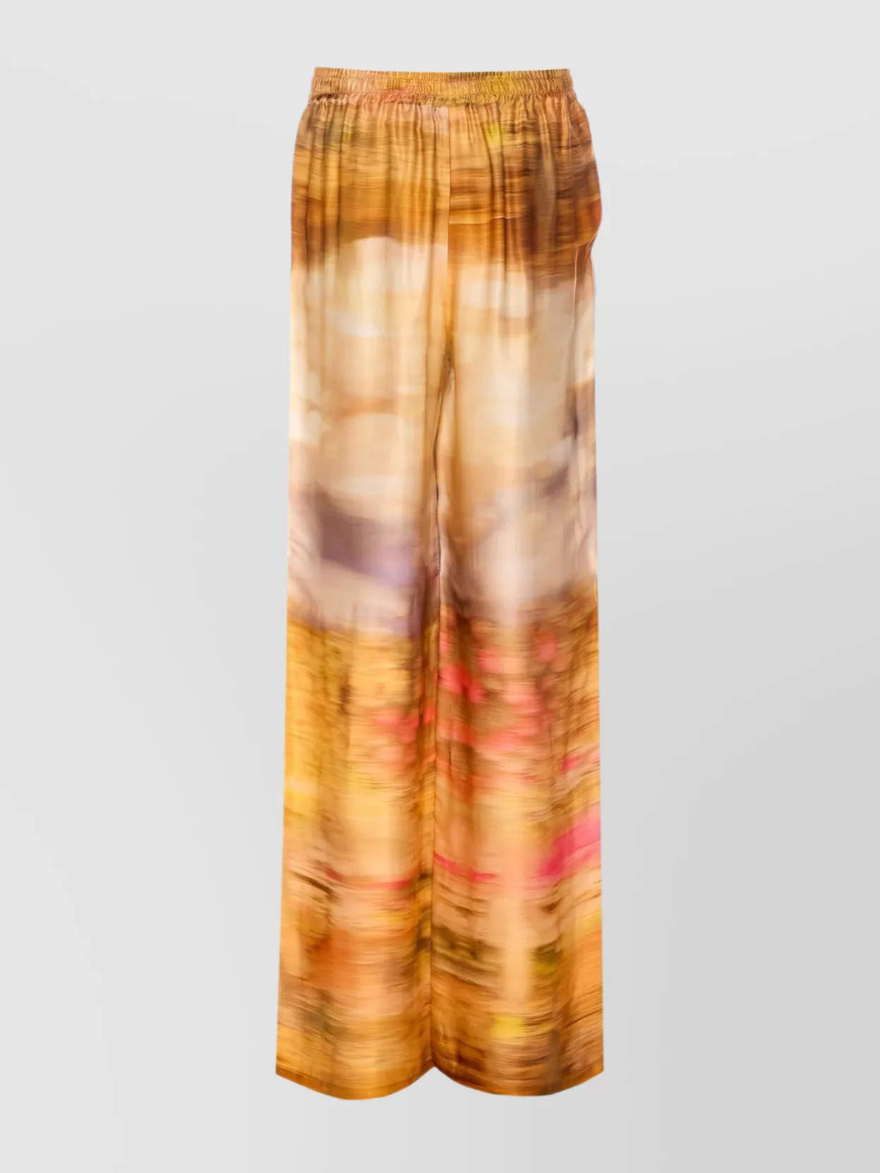 Shop Pinko Flared Fit Printed Trousers With Side Pockets