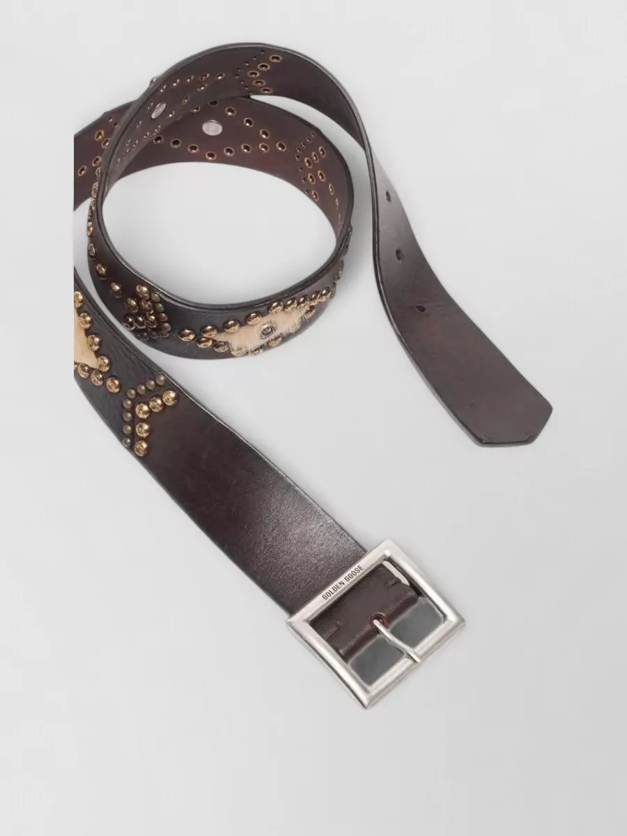 Golden Goose studded leather belt
