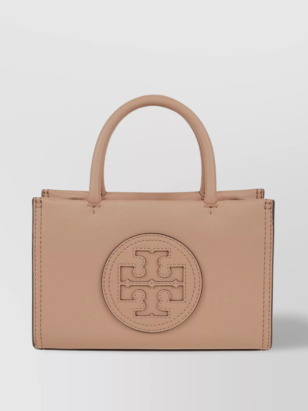 Shop Tory Burch Structured Rectangular Handle Tote In Grey