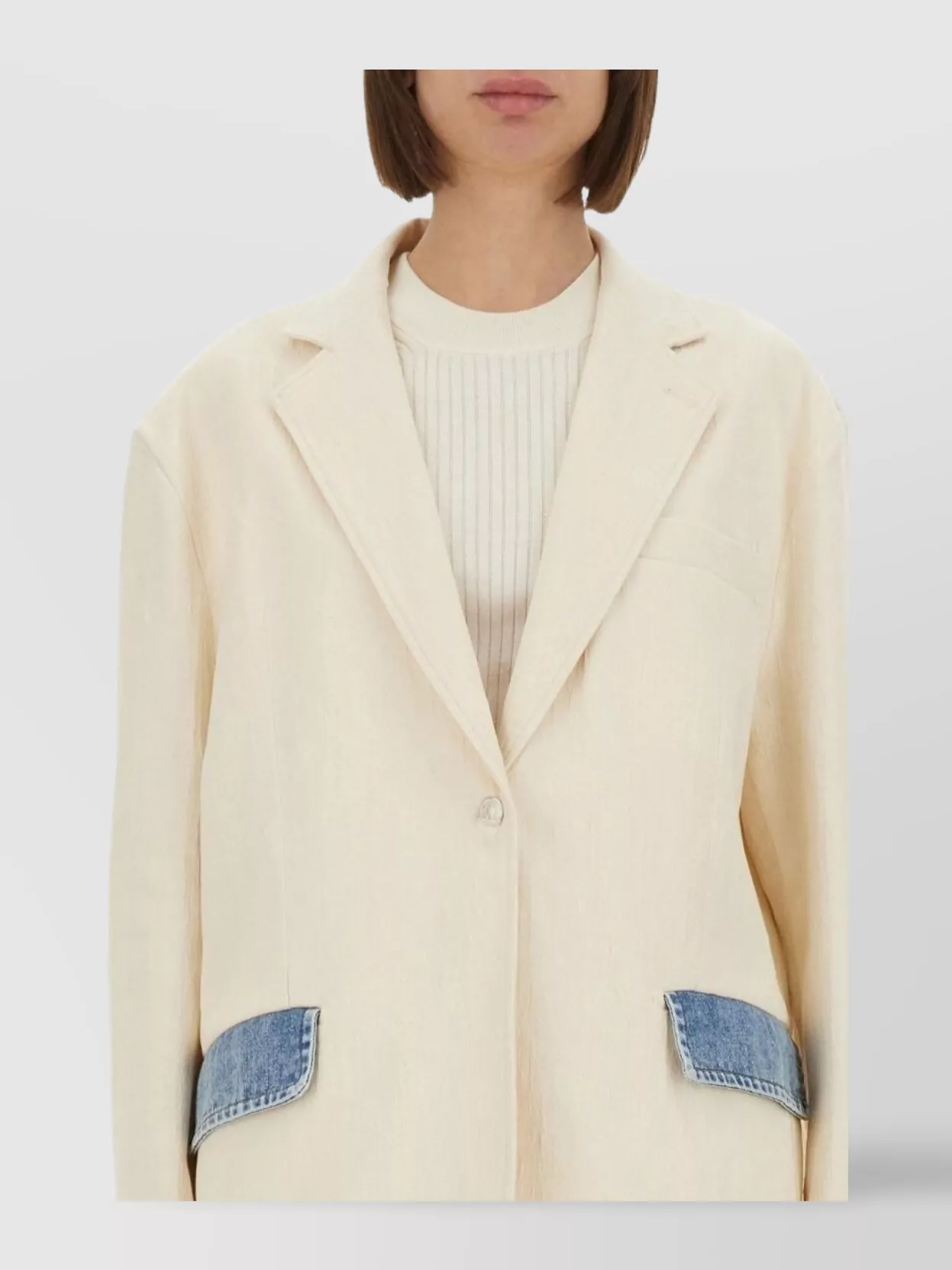 MOSCHINO "CITY" JACKET DENIM POCKETS