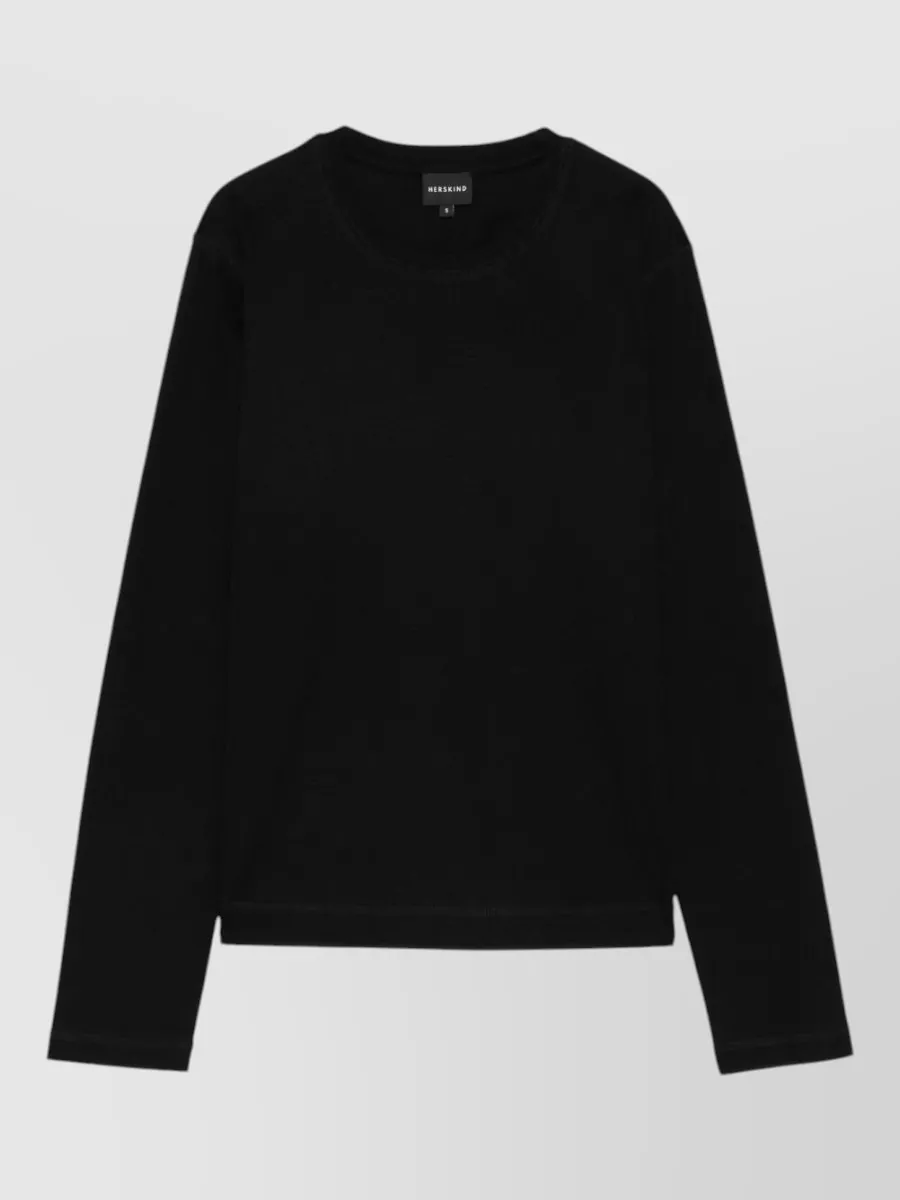 Herskind Cotton Crew Neck Sweater Long Sleeves