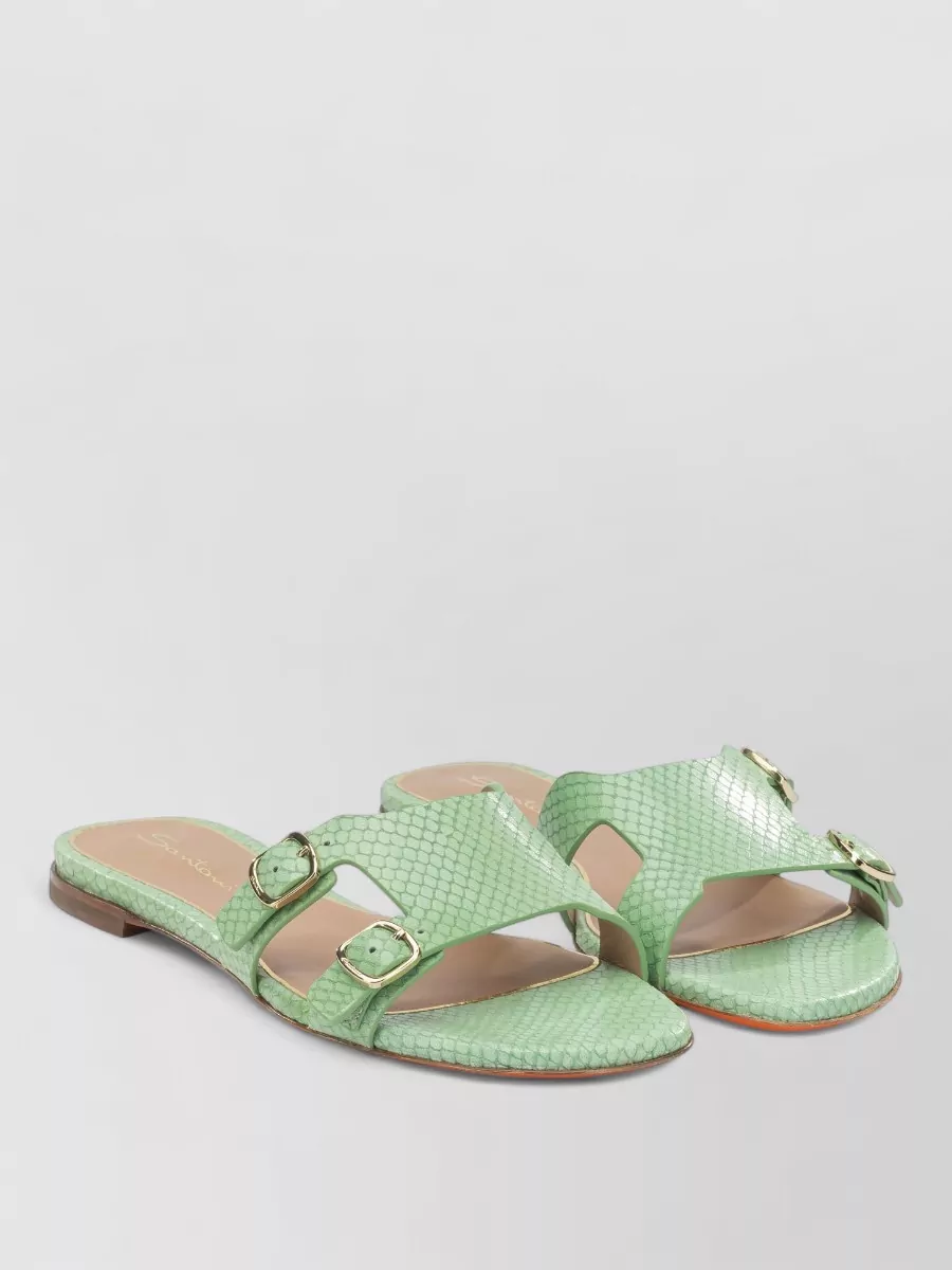 Santoni Leather Didi Slides