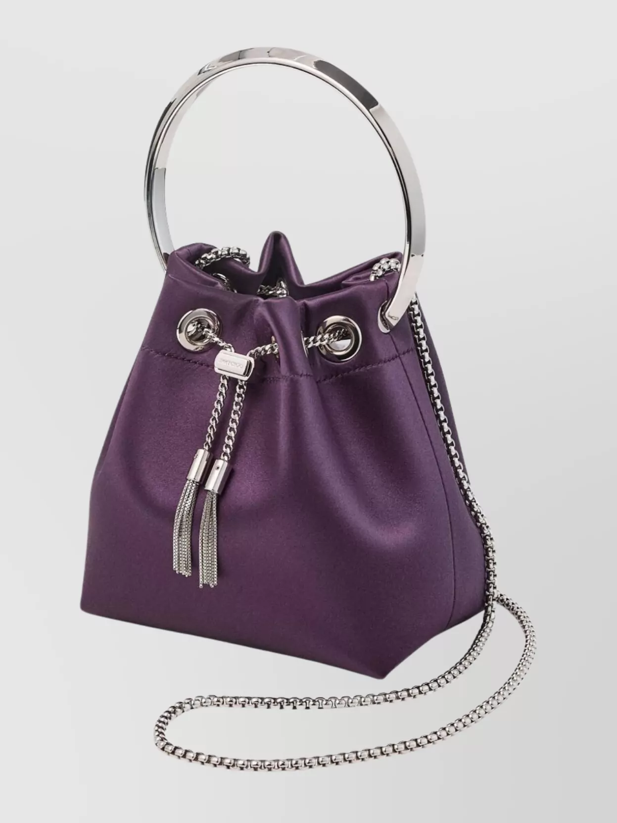Jimmy Choo Women Bon Bon Leather Bucket Bag In Purple
