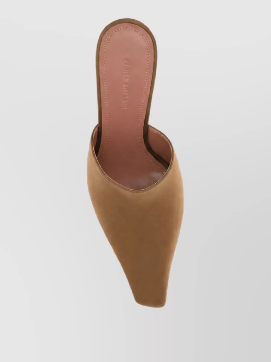Amina Muaddi Silk Mules