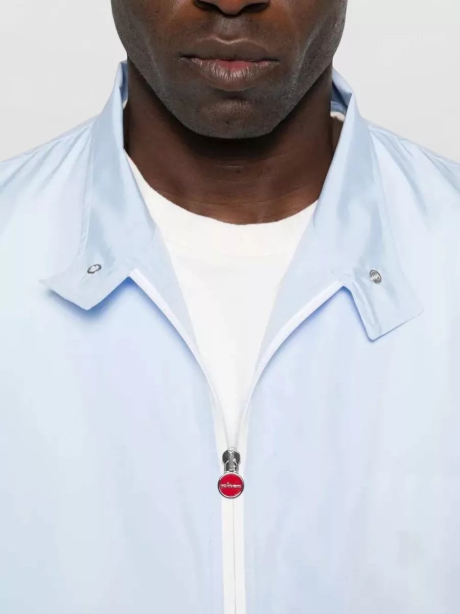 Kiton High Collar Jacket Snap Buttons