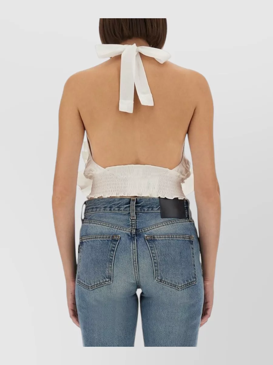 The Garment Ruffled Cropped Top