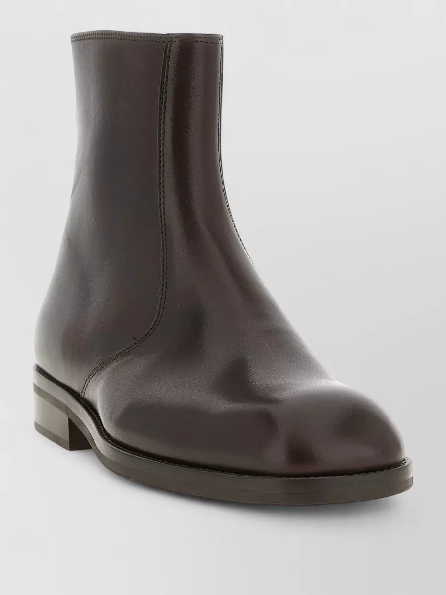 Lemaire Leather zip ankle boots