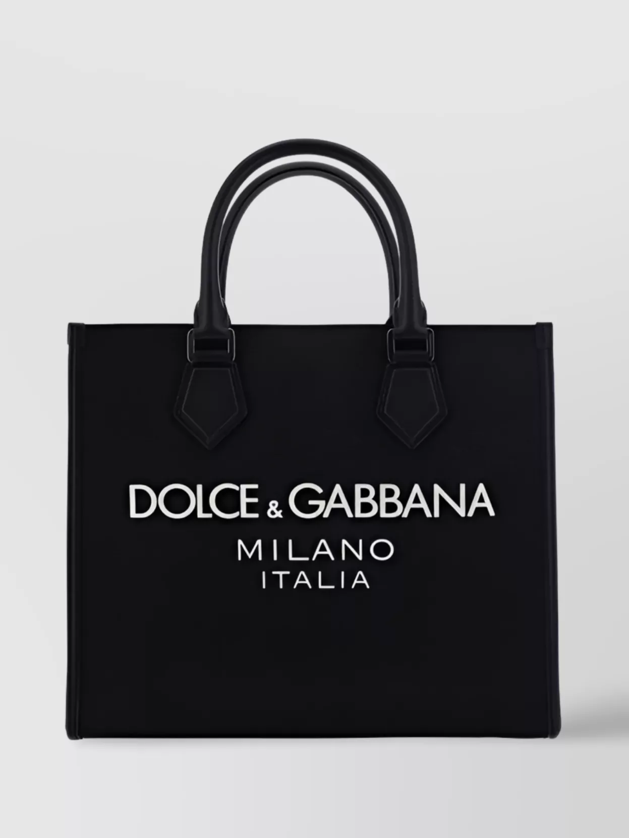 Shop Dolce & Gabbana Leather Handle Tote Bag