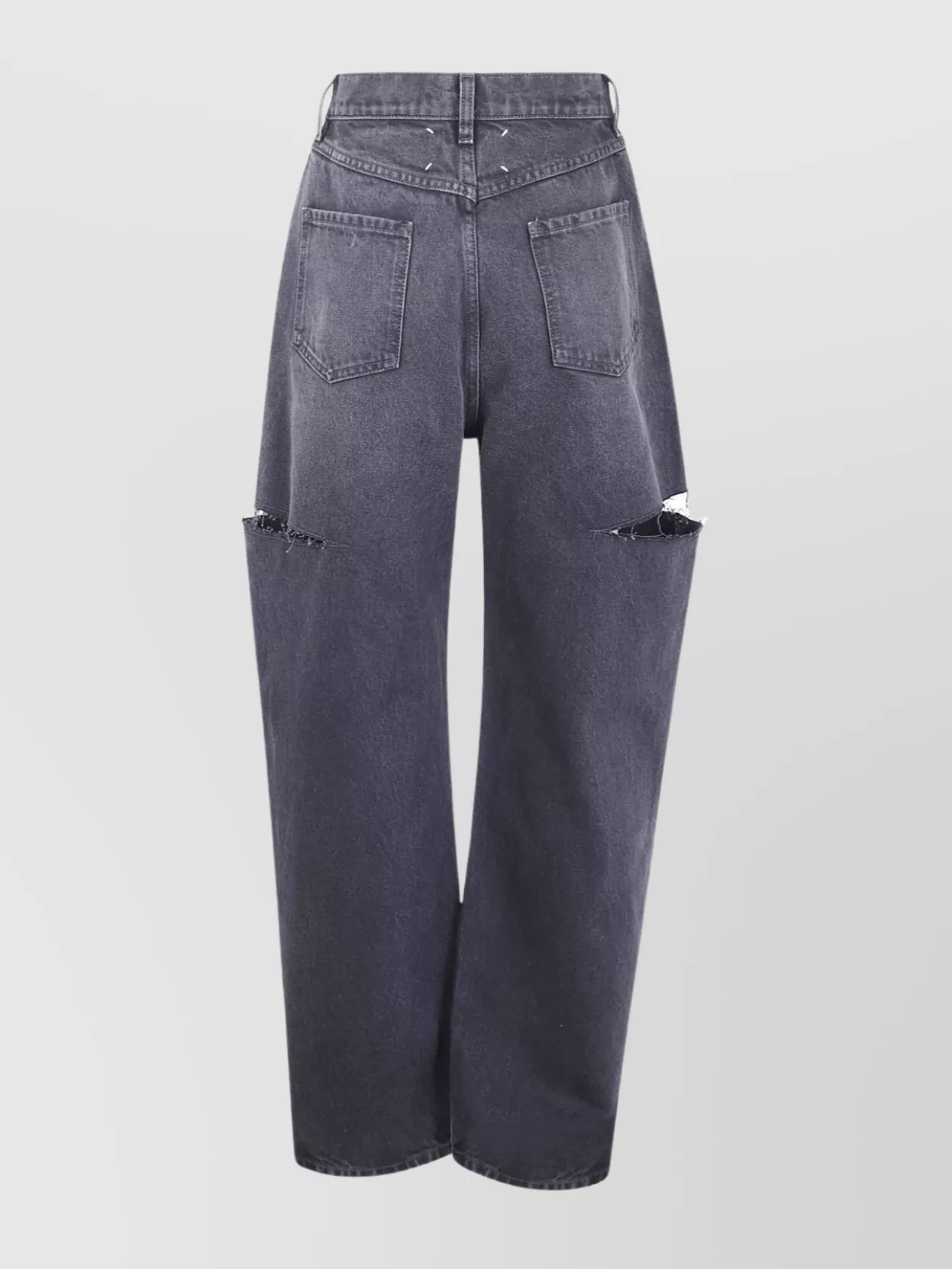 Maison Margiela Five Pocket Barrel Leg Denim Trousers In Gray