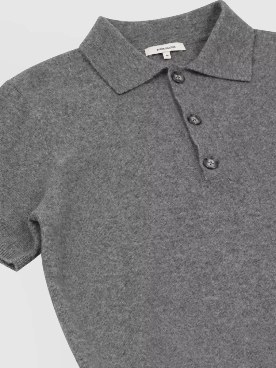 Entire Studios Cashmere Knit Polo Sweater