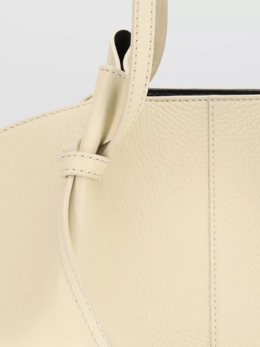 Yuzefi Knot Strap Grained Leather Tote Bag