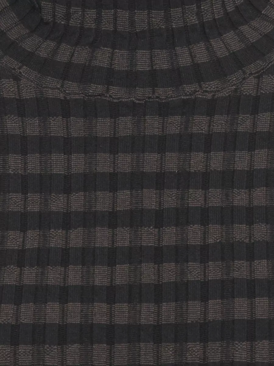 Mm6 Maison Margiela Ribbed Viscose High Neck Knit Sweater