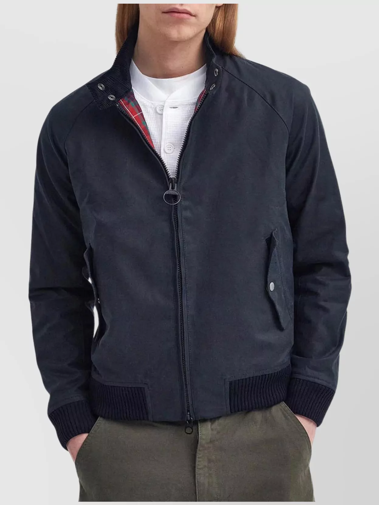 Barbour Cotton Jacket With Drawstring And Pockets