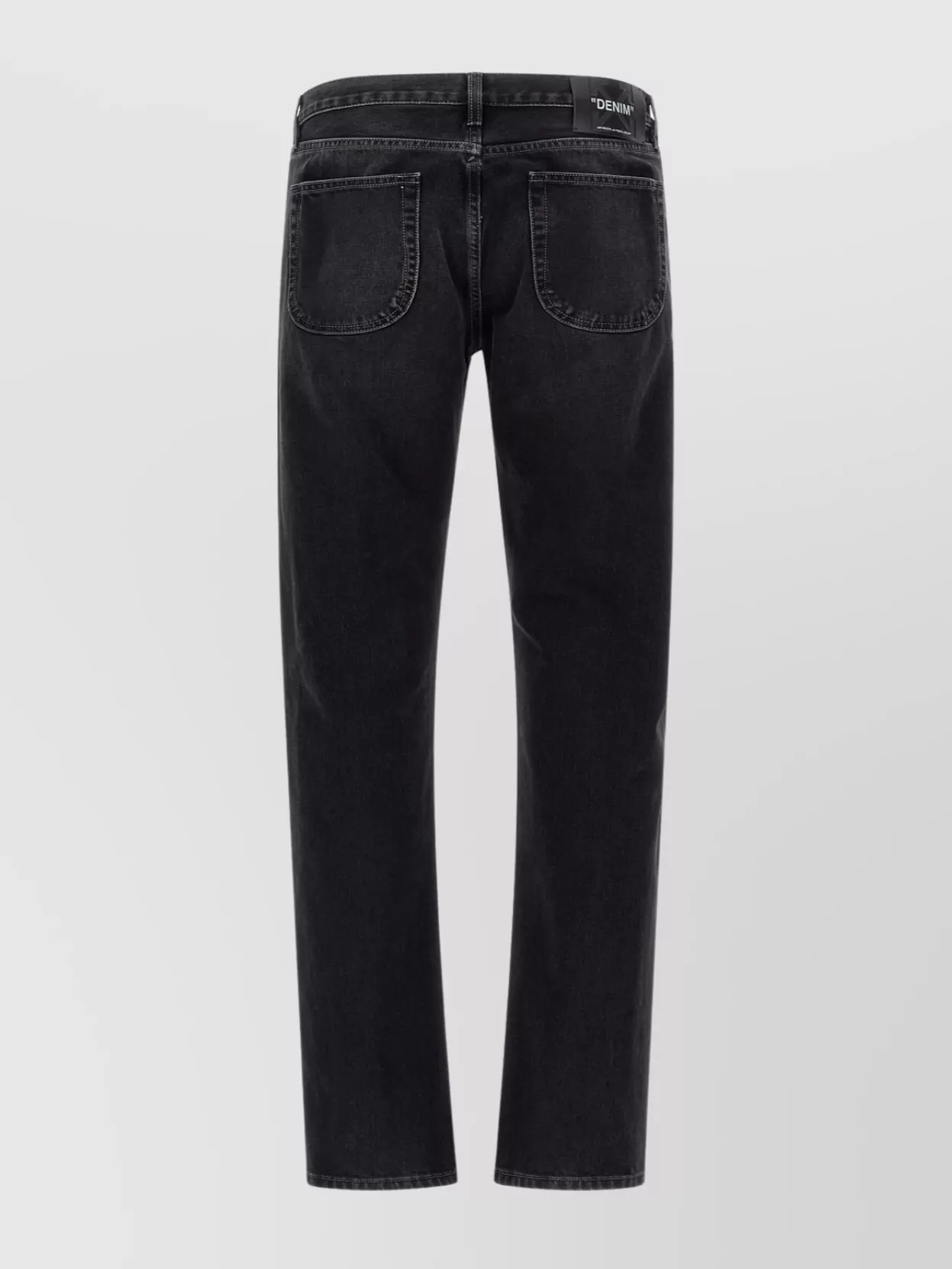 Off-White Denim Trousers With Belt Loops