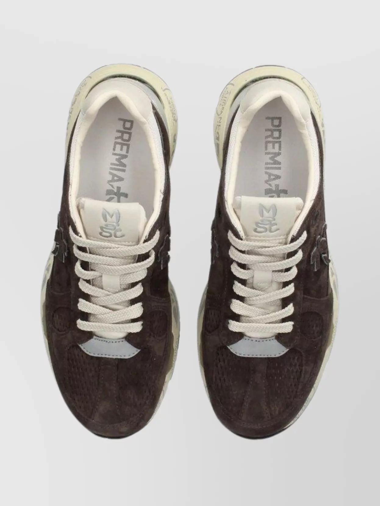 Premiata Sneakers With Contrast Sole And Cushioned Collar