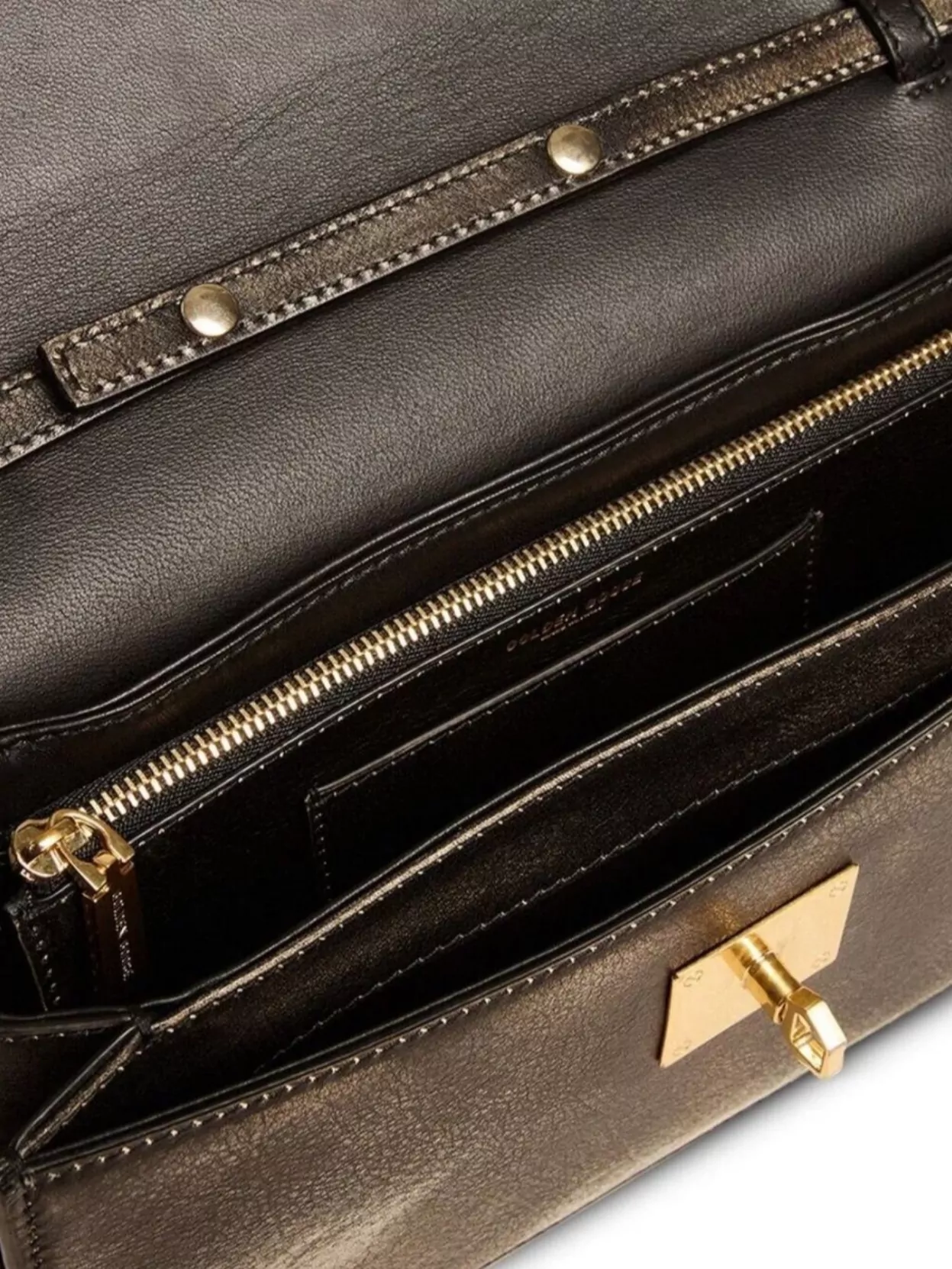 Golden Goose "Gioia" Distressed Bull Leather Shoulder Bag