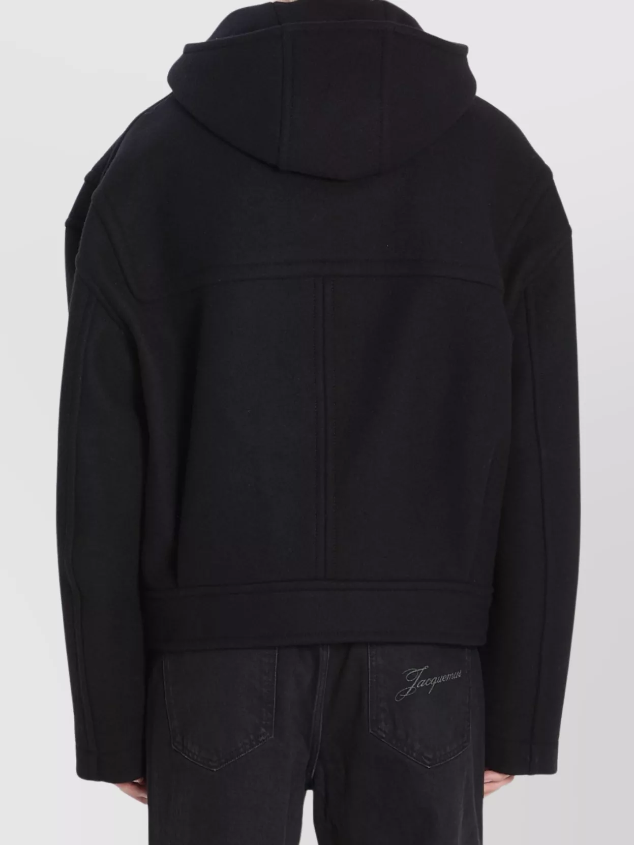 Jacquemus Oversized Hooded Wool Coat