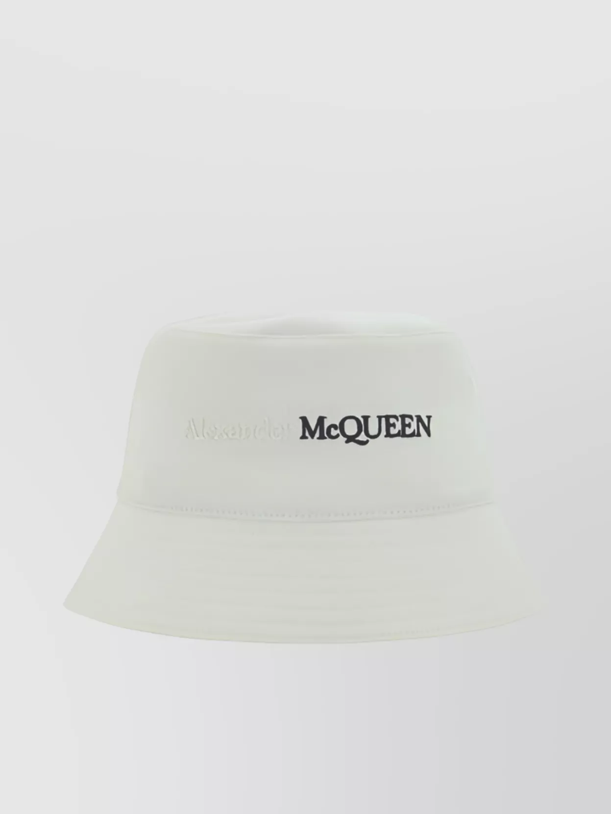 Shop Alexander Mcqueen Embroidered Cotton Bucket Hat With Wide Brim