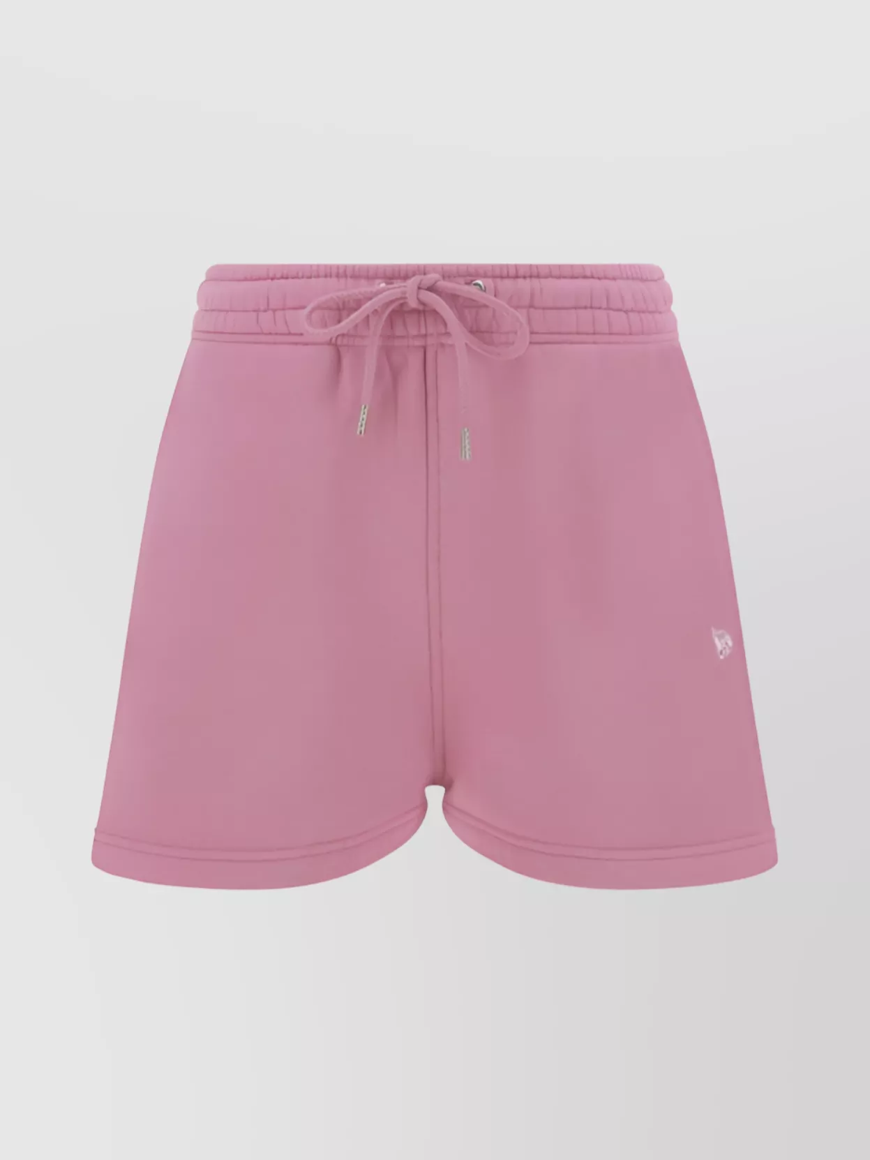 Maison Kitsuné Cotton Shorts With Elasticated Waistband And Pockets In Pink