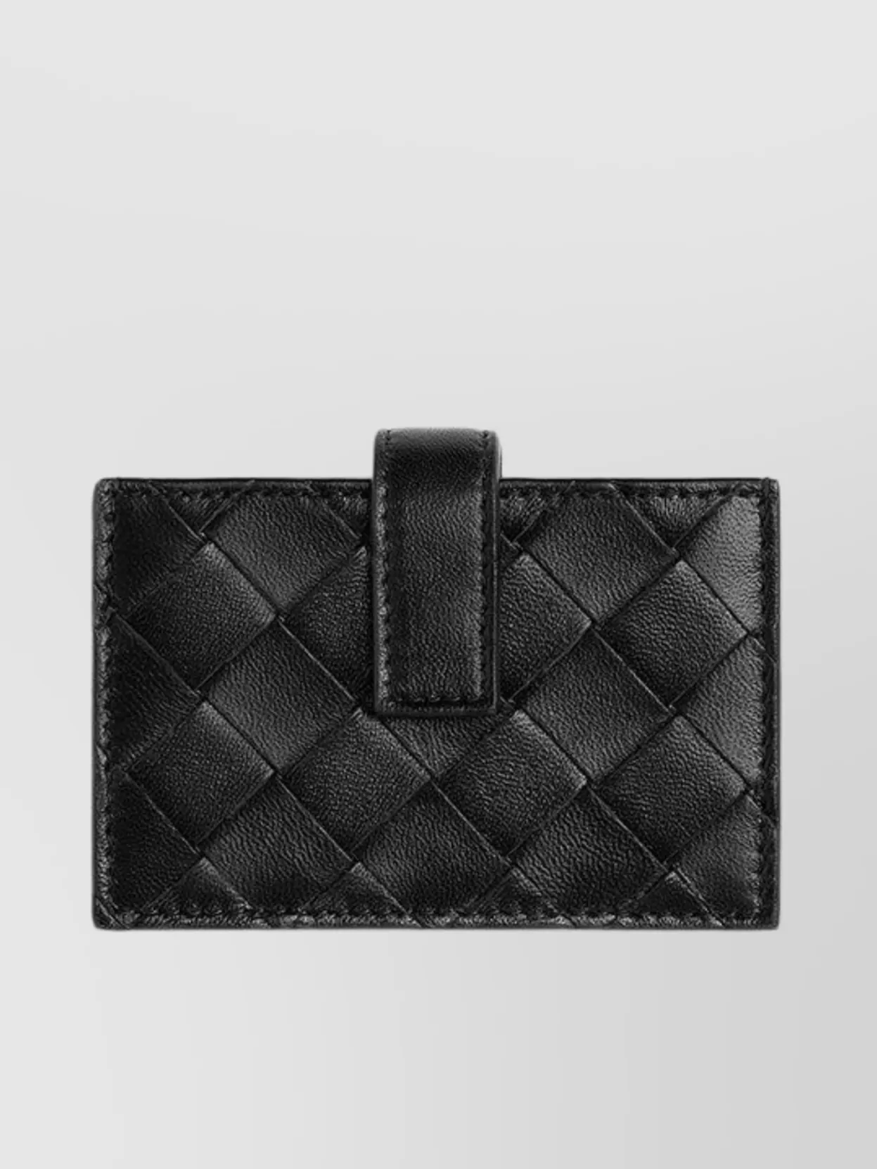 Shop Bottega Veneta Accordion Card Holder In Intrecciato Weave In Black
