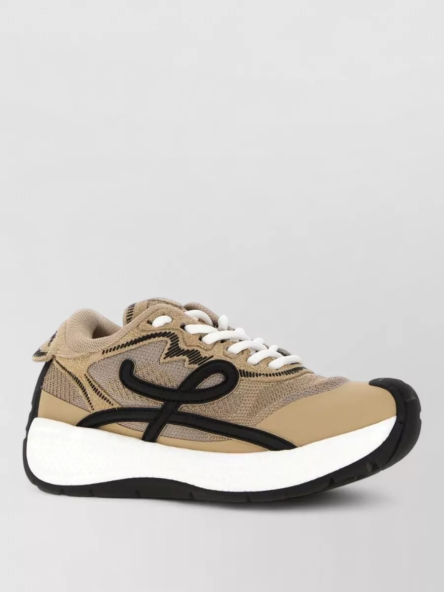Loewe suede leather pogo low-top sneakers
