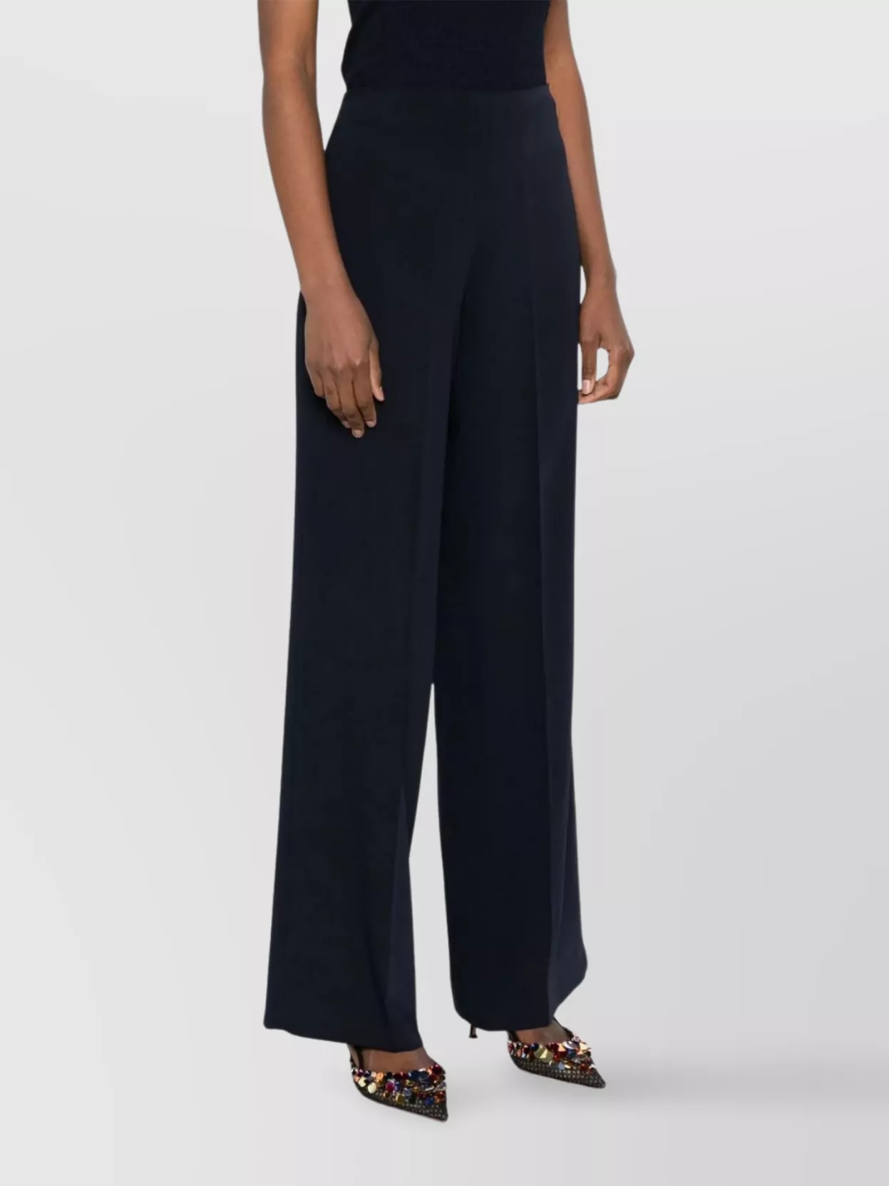 Parosh Tailored Trousers With High Waist And Wide-Leg Design