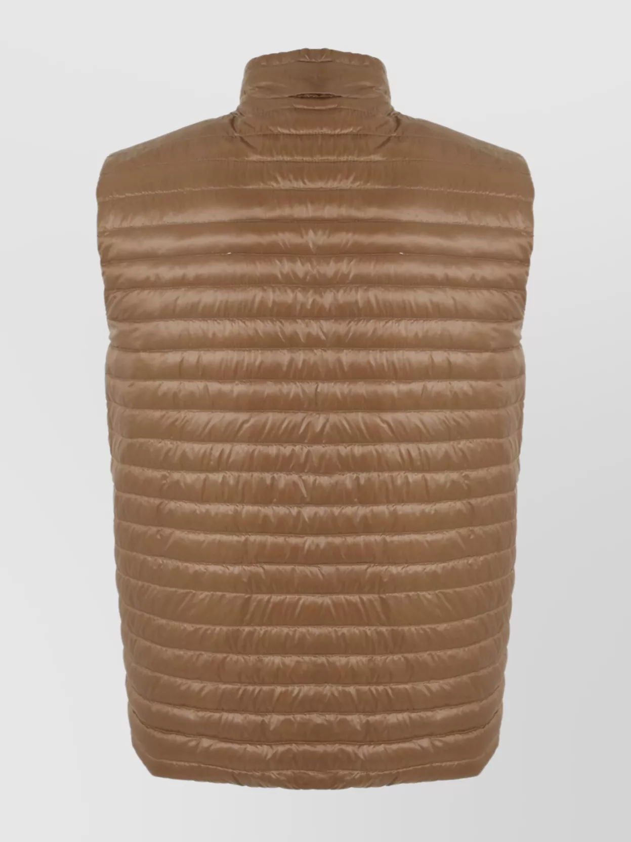 Herno Reversible Quilted Sleeveless High Collar Jacket In Brown