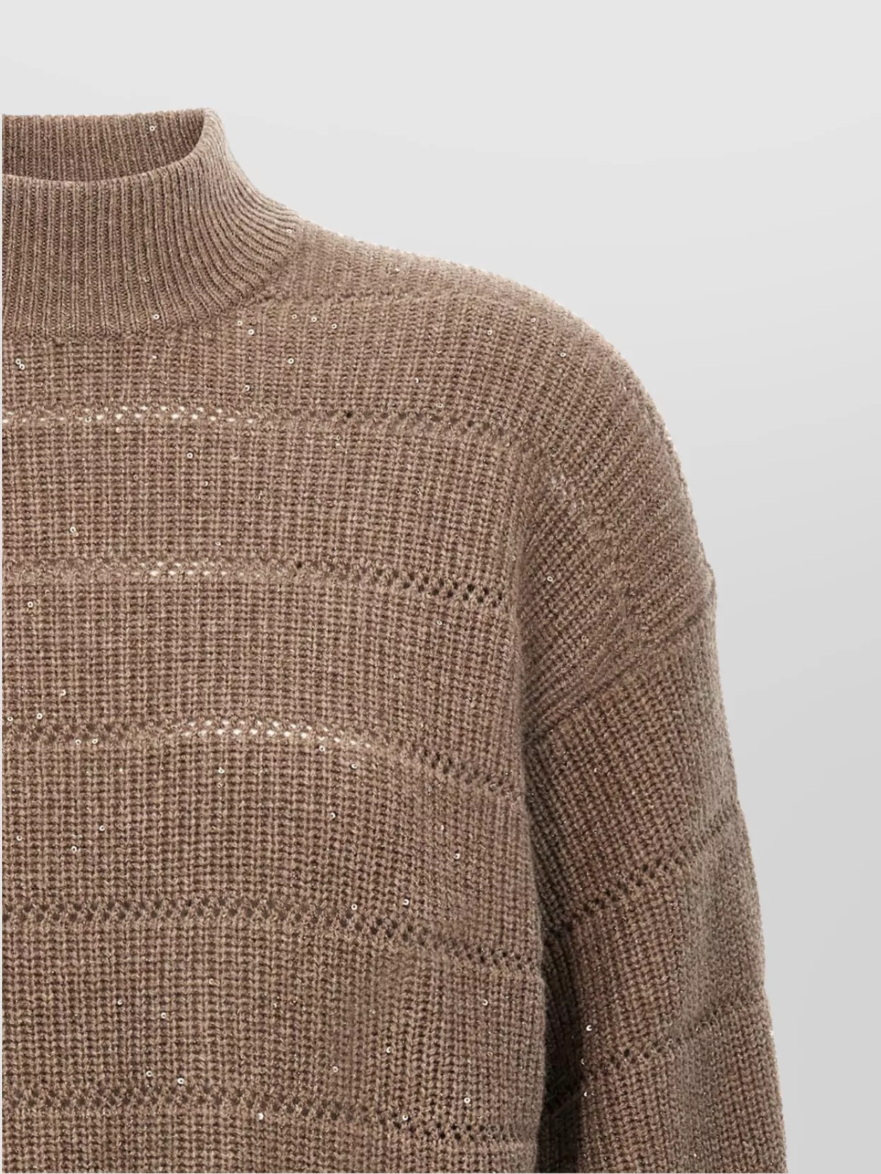 Brunello Cucinelli 'Sparkling Rustic Net' Cropped Sweater
