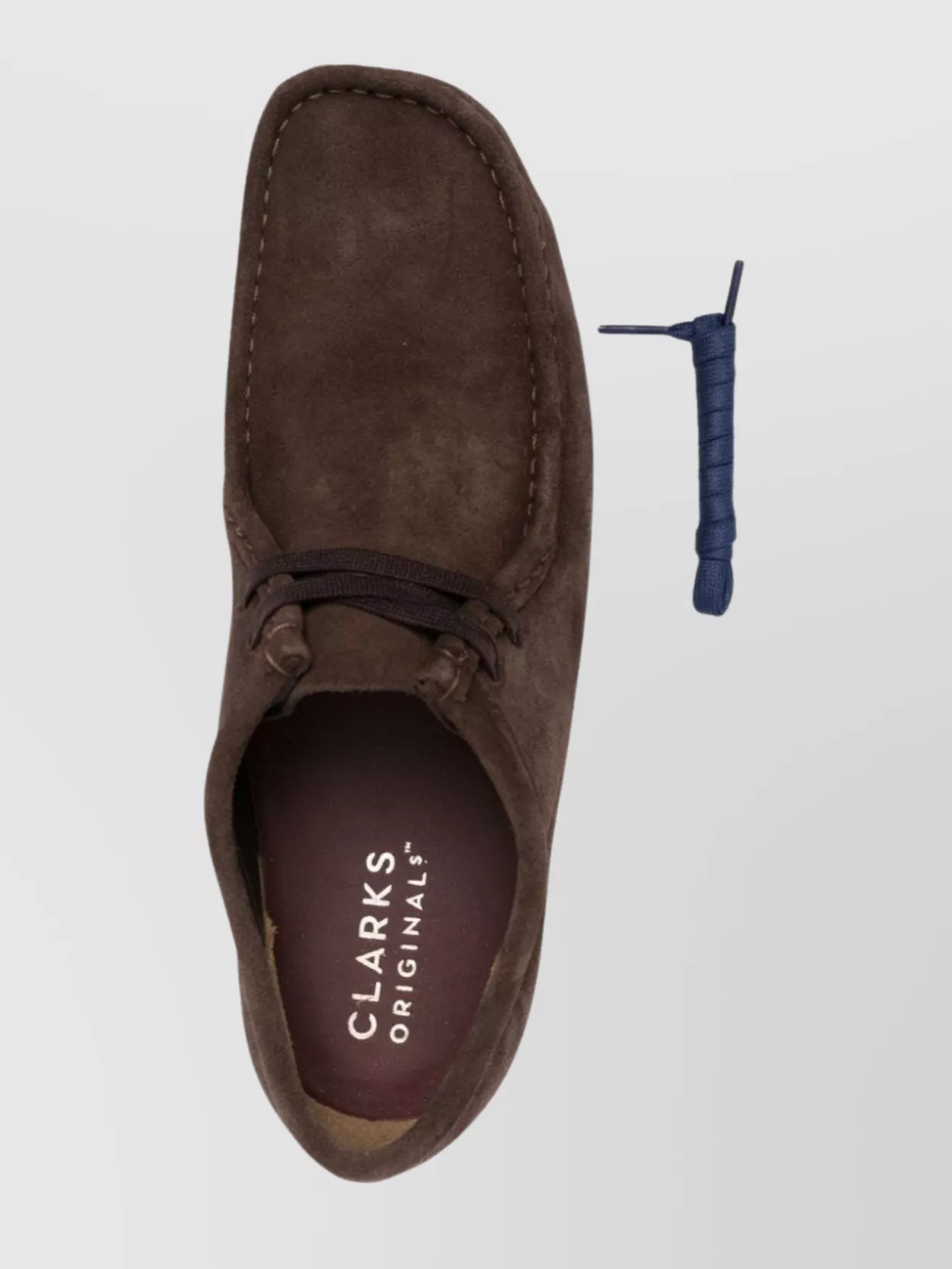 Clarks Suede Brogues With Square Toe In Brown