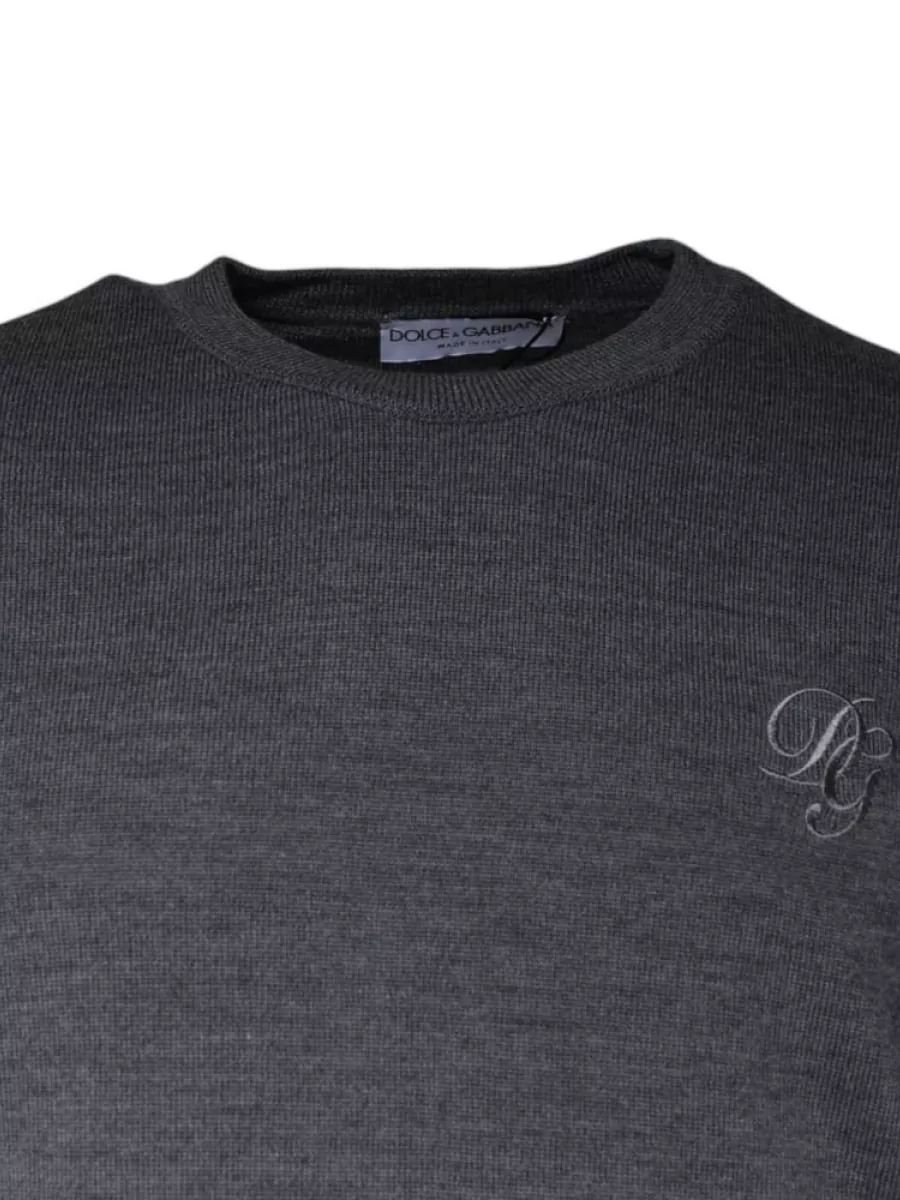 Dolce&Gabbana Wool Fine-Knit Crew-Neck Sweater