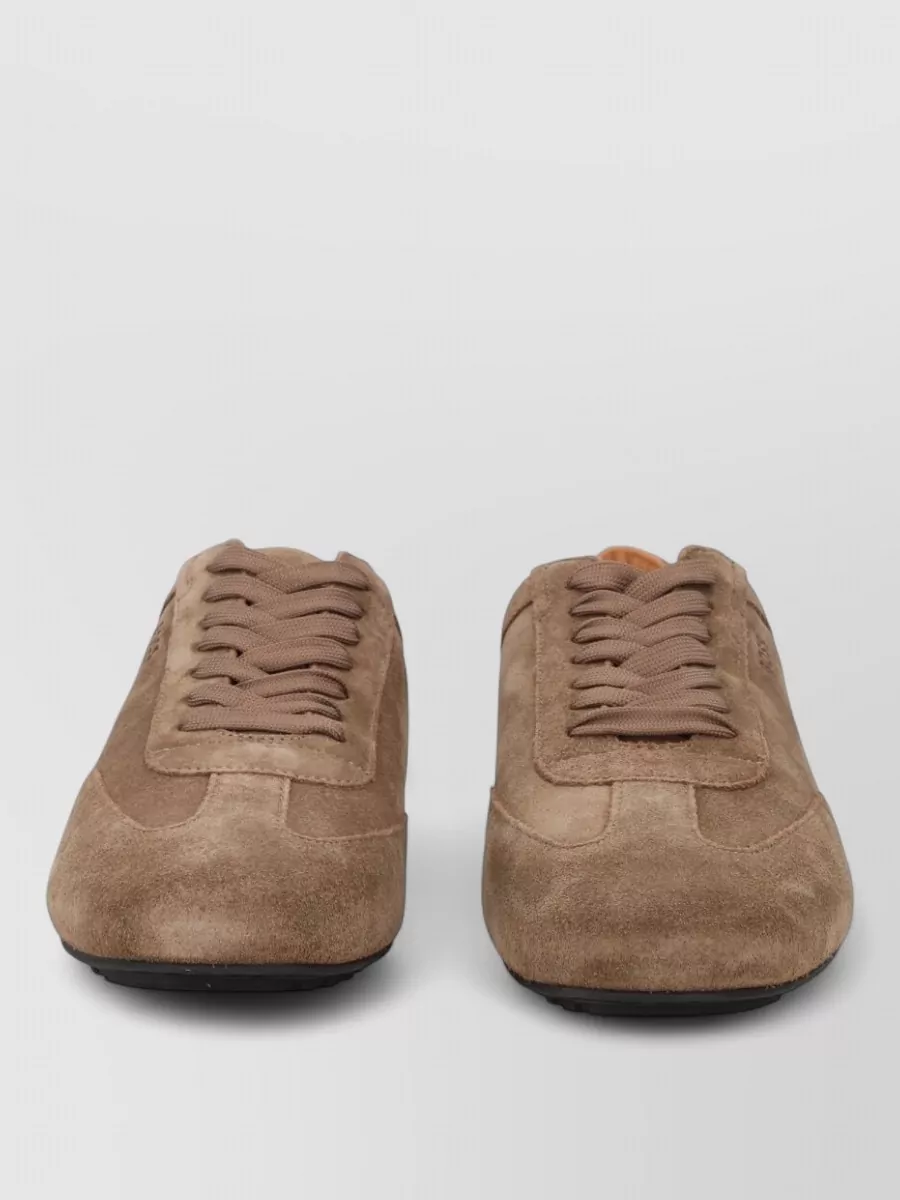Boss leather lace-up sneakers