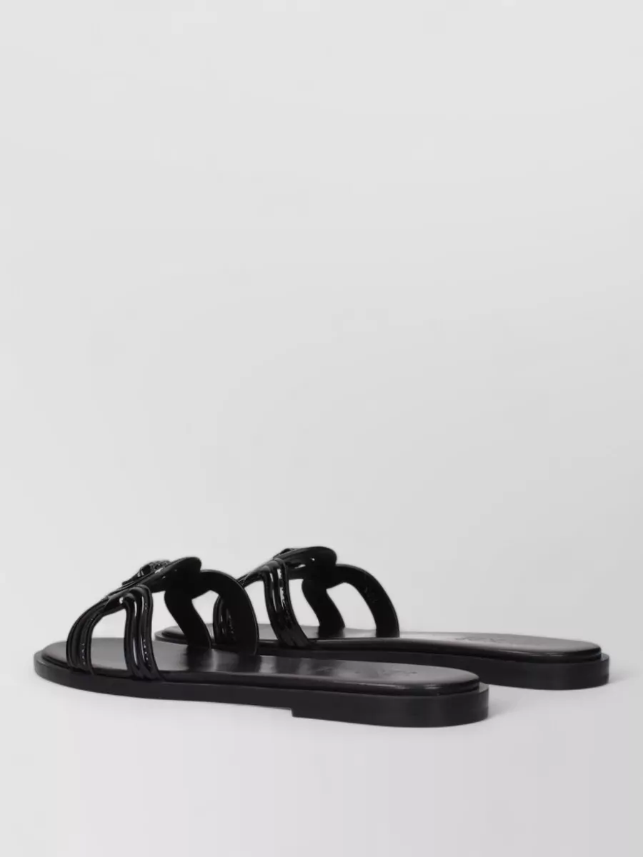 Versace Patent Leather Slide Sandals