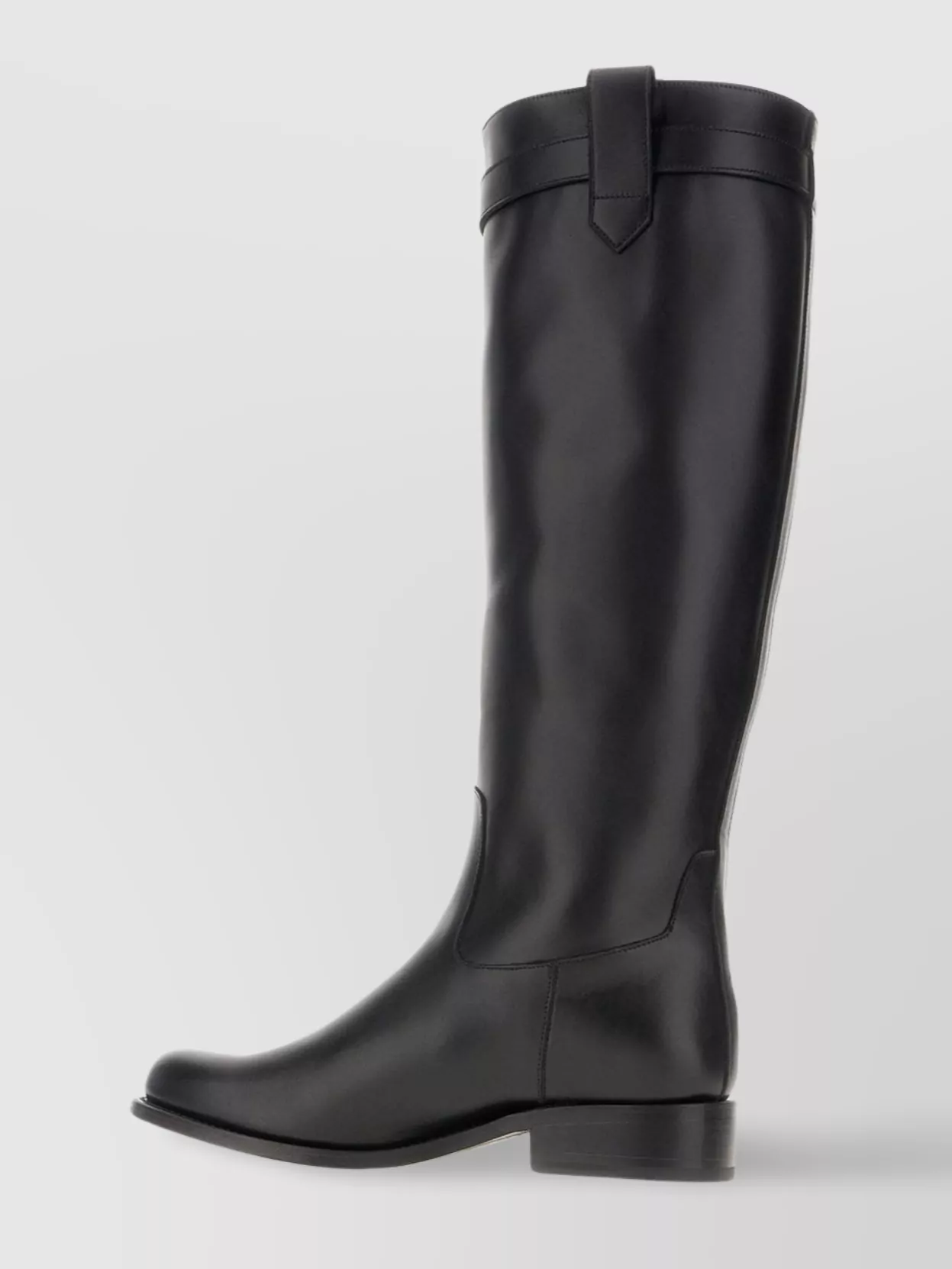 Versace Leather Knee-High Boots Gold Hardware