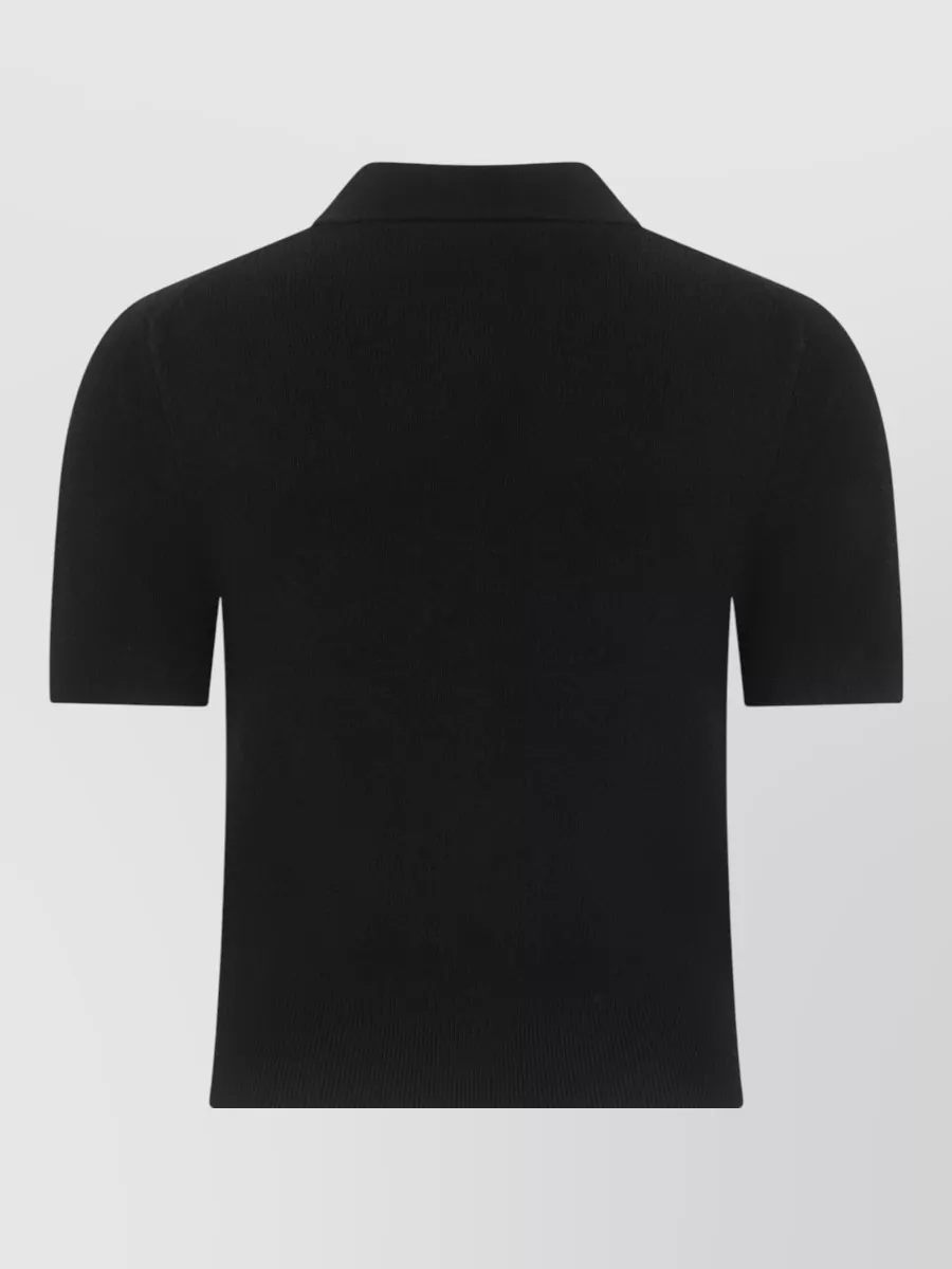 Alexander Wang Wool Short-Sleeve Polo Top