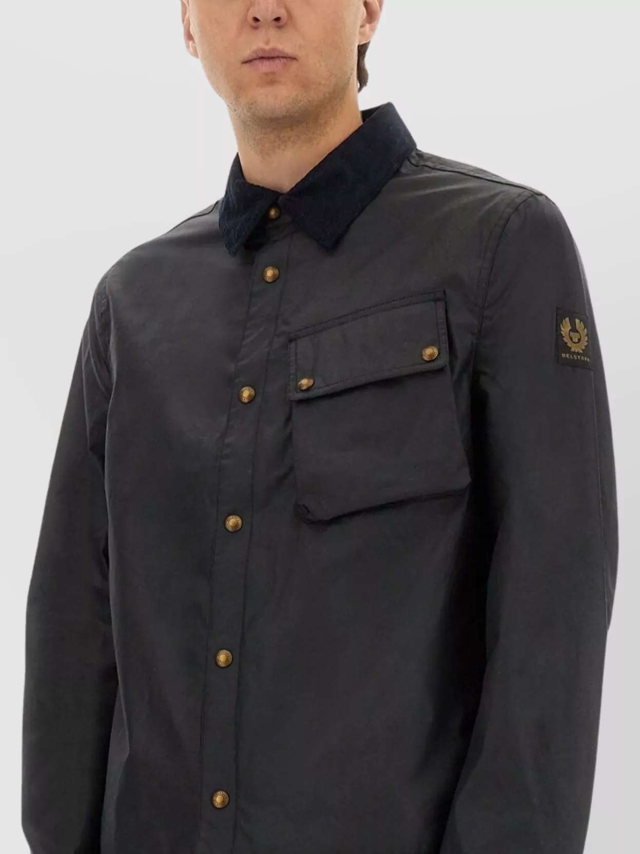 Belstaff Jacket With Chest Pocket And Long Sleeves