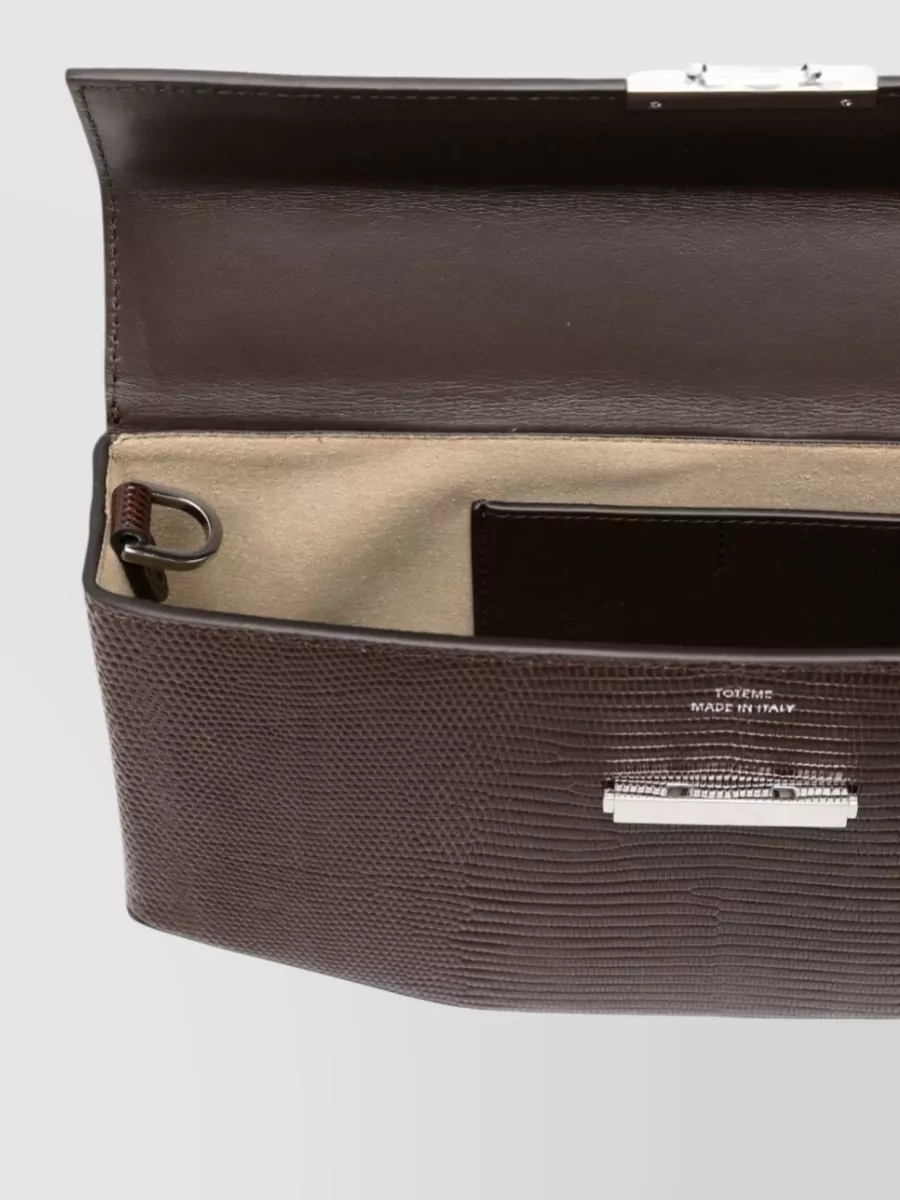 Totême Leather Textured Clutch Bag