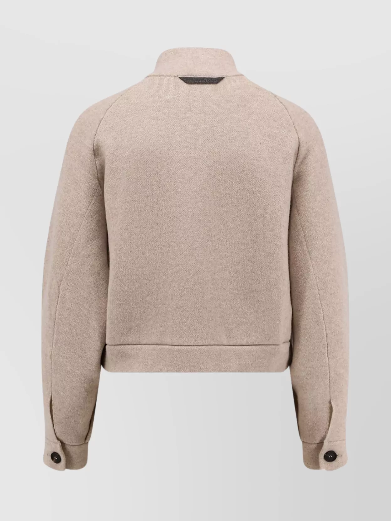 Brunello Cucinelli Cashmere Cardigan With High Collar And Pockets In Pink