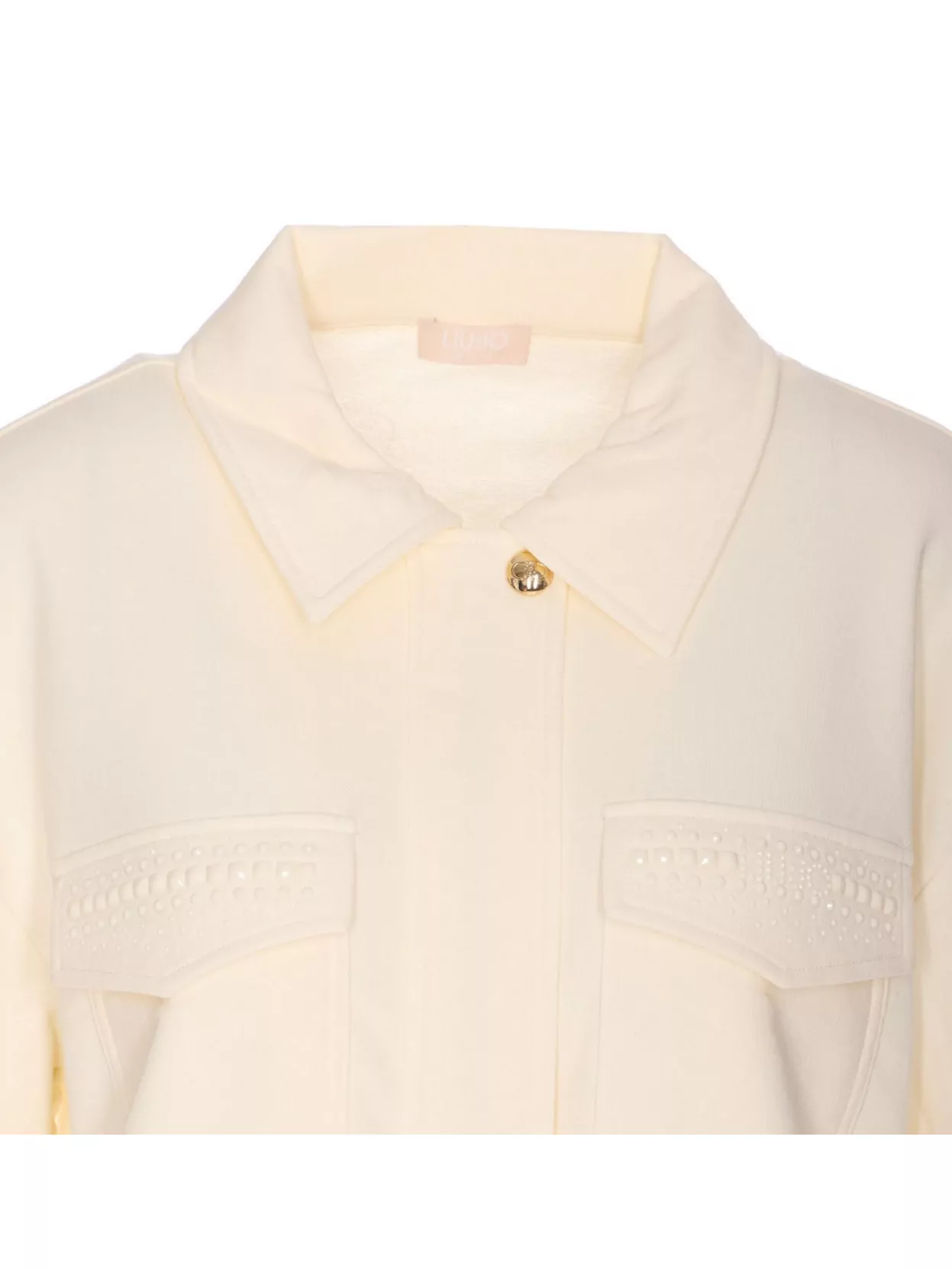Liu •jo Collared Stud Embellished Front Pockets Jacket