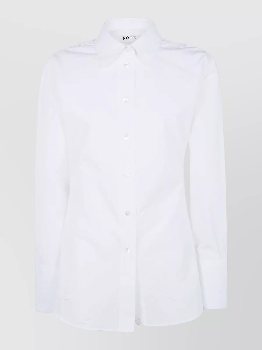 Róhe shaped cotton poplin shirt