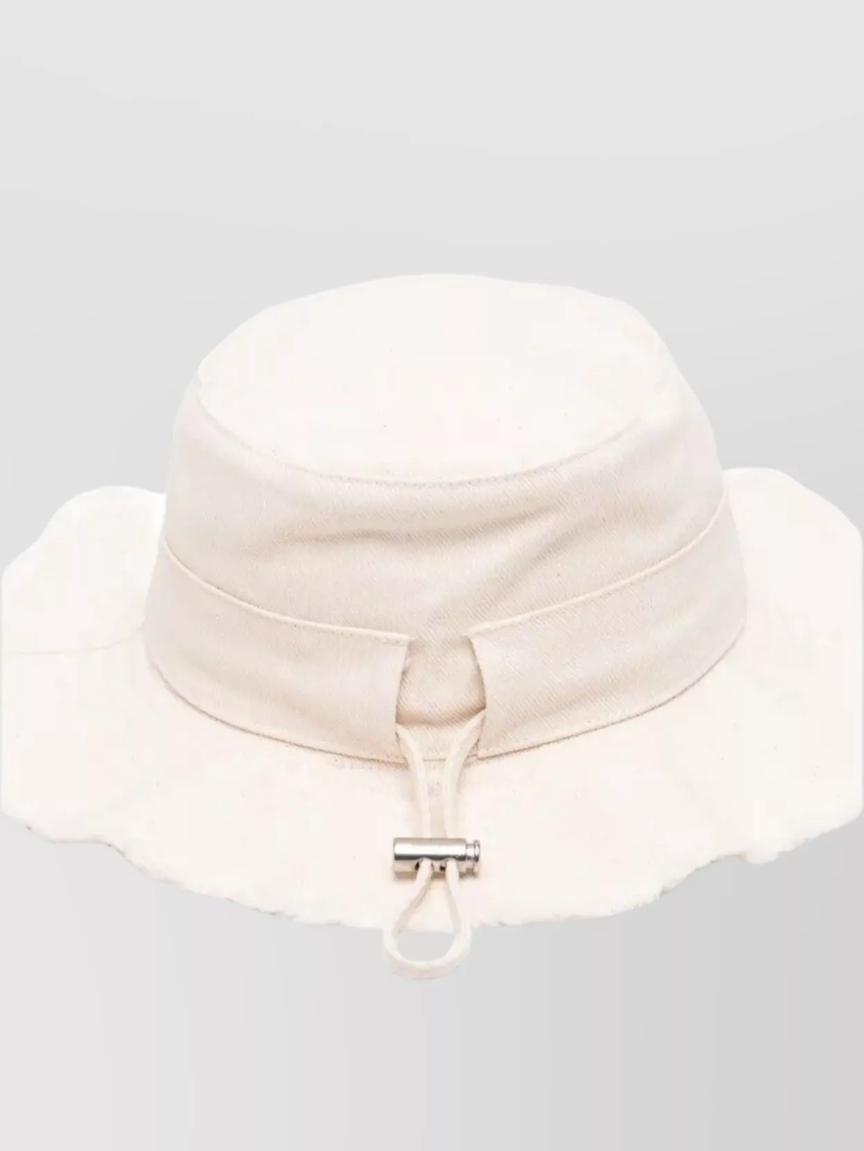 Jacquemus Bob With Fringed Hem And Wide Brim In White