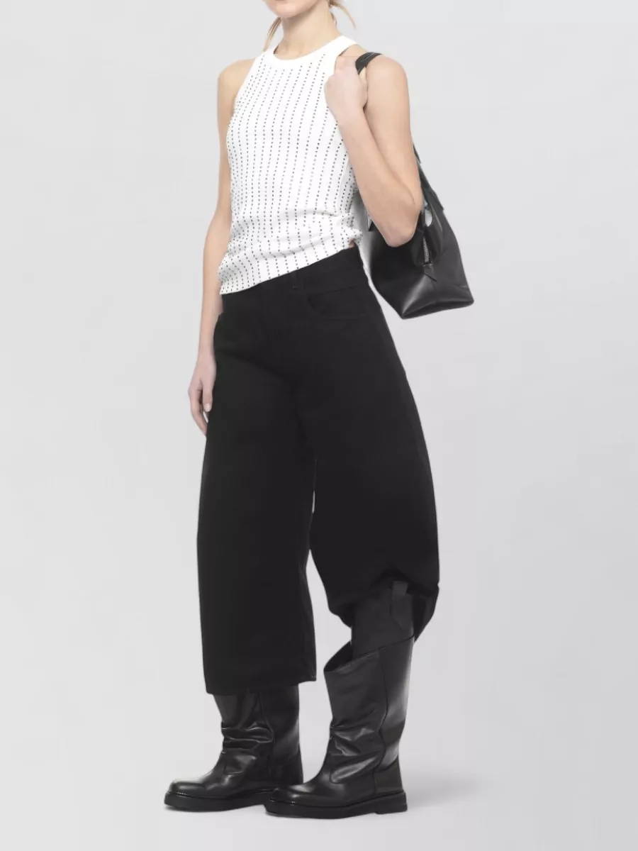 The Attico Sleeveless Strass-Embellished Tank Top