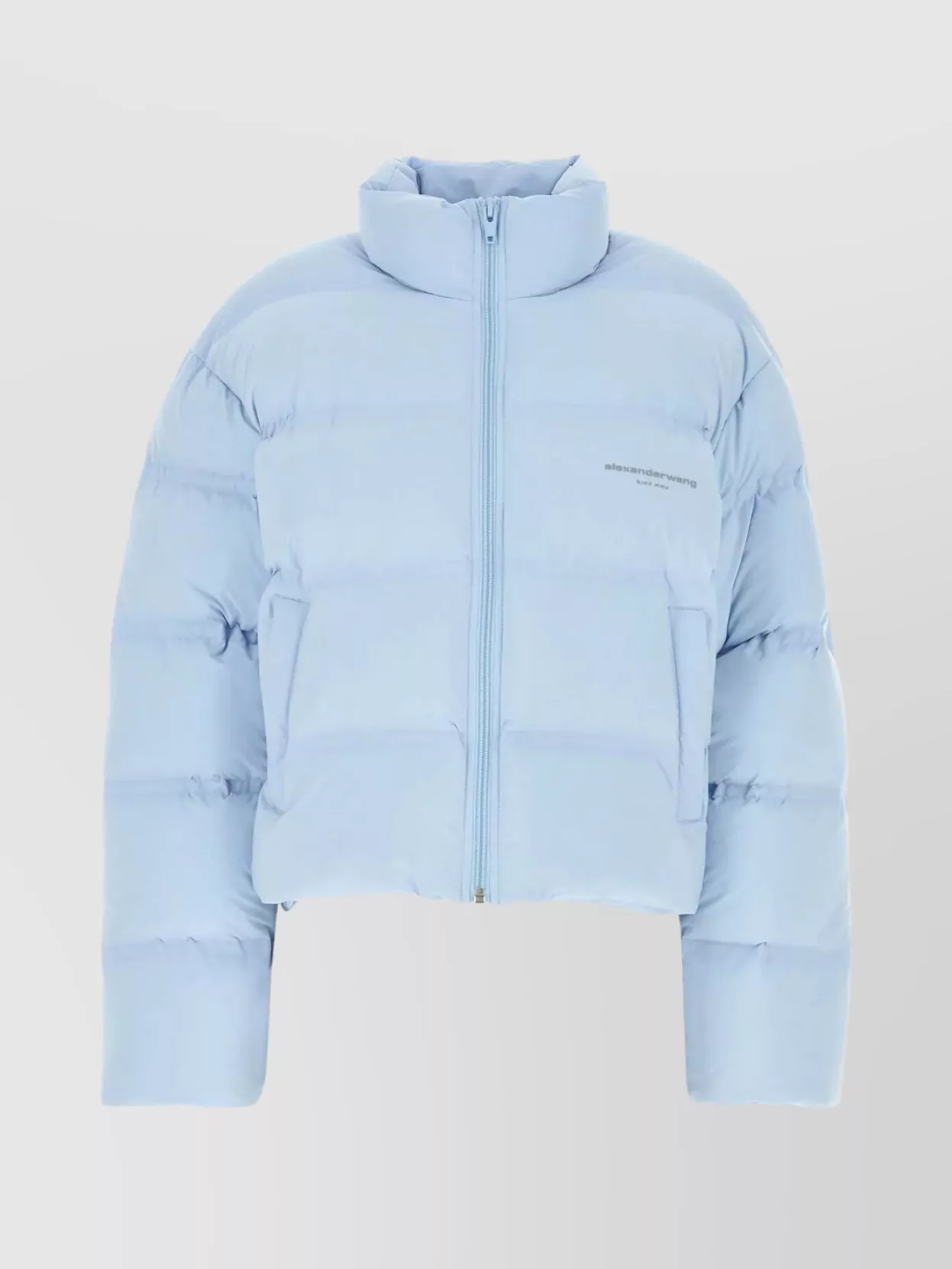 Alexander Wang Pastel Light Blue Stretch Polyester Down Jacket