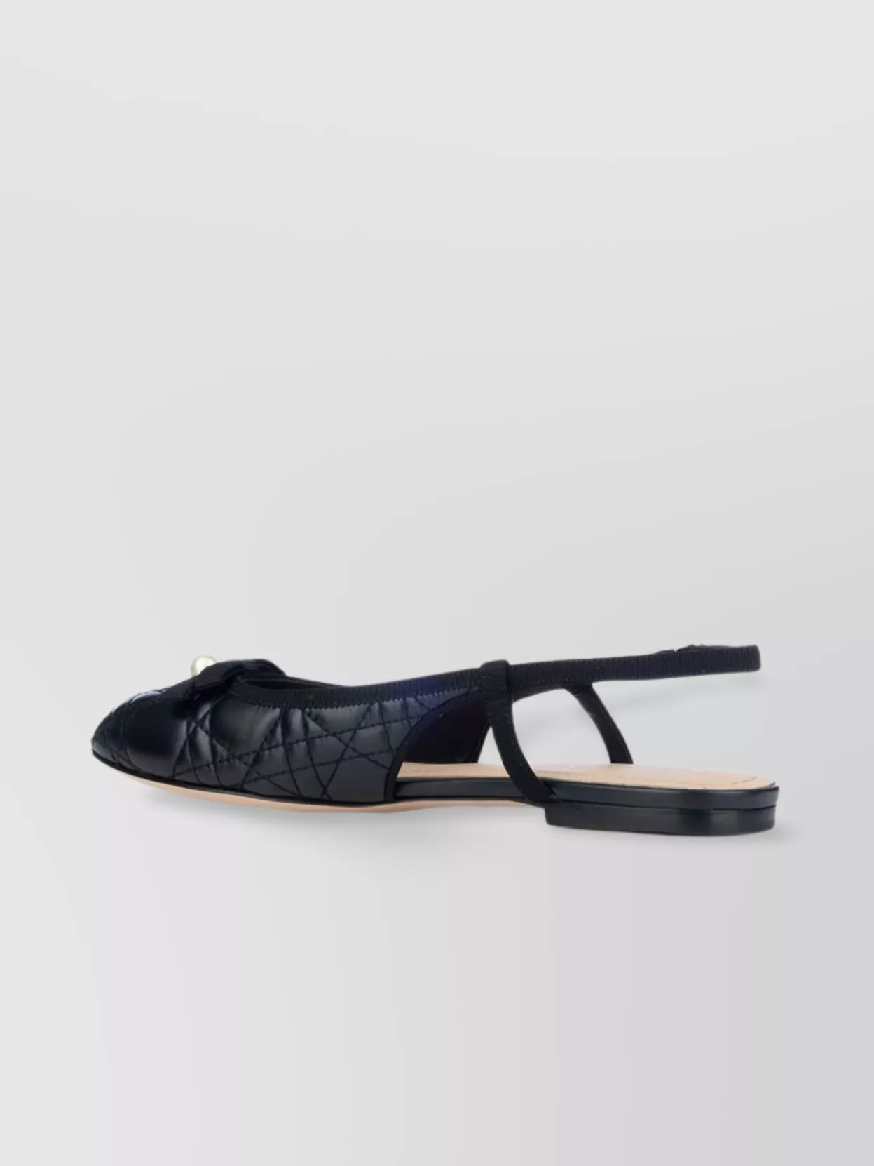 Christian Dior Pearl Quilted Pointed Flat Sole Sandals