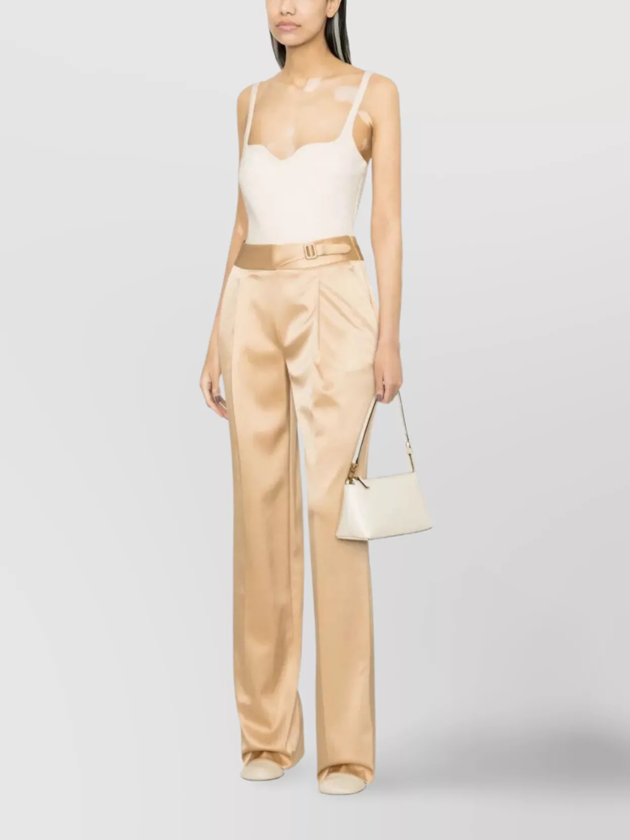 Ermanno Scervino High-waisted Wide Leg Trousers In Yellow