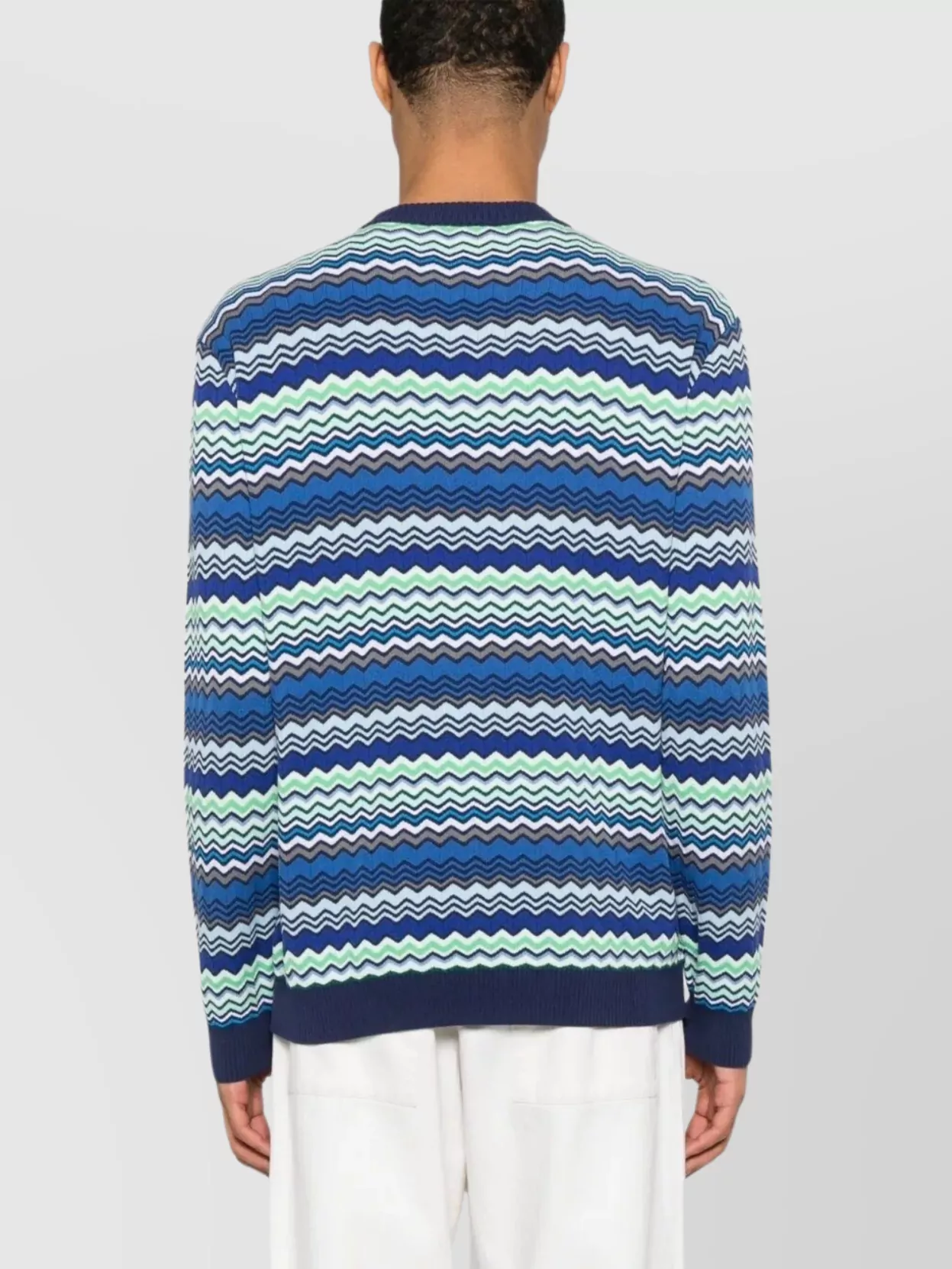 Missoni Handcrafted Zigzag Pattern Crewneck Sweater