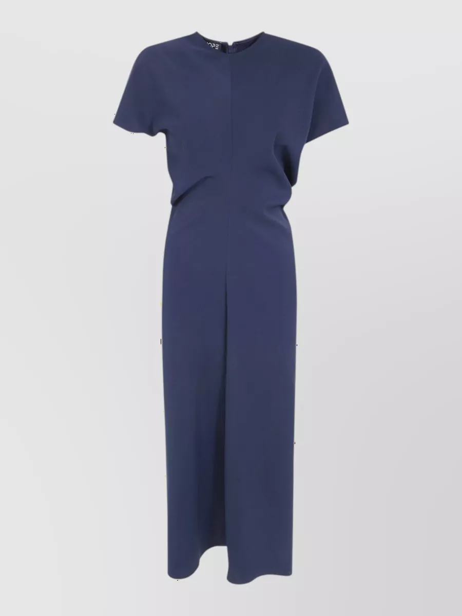 DrHope bias cut crew neck midi dress