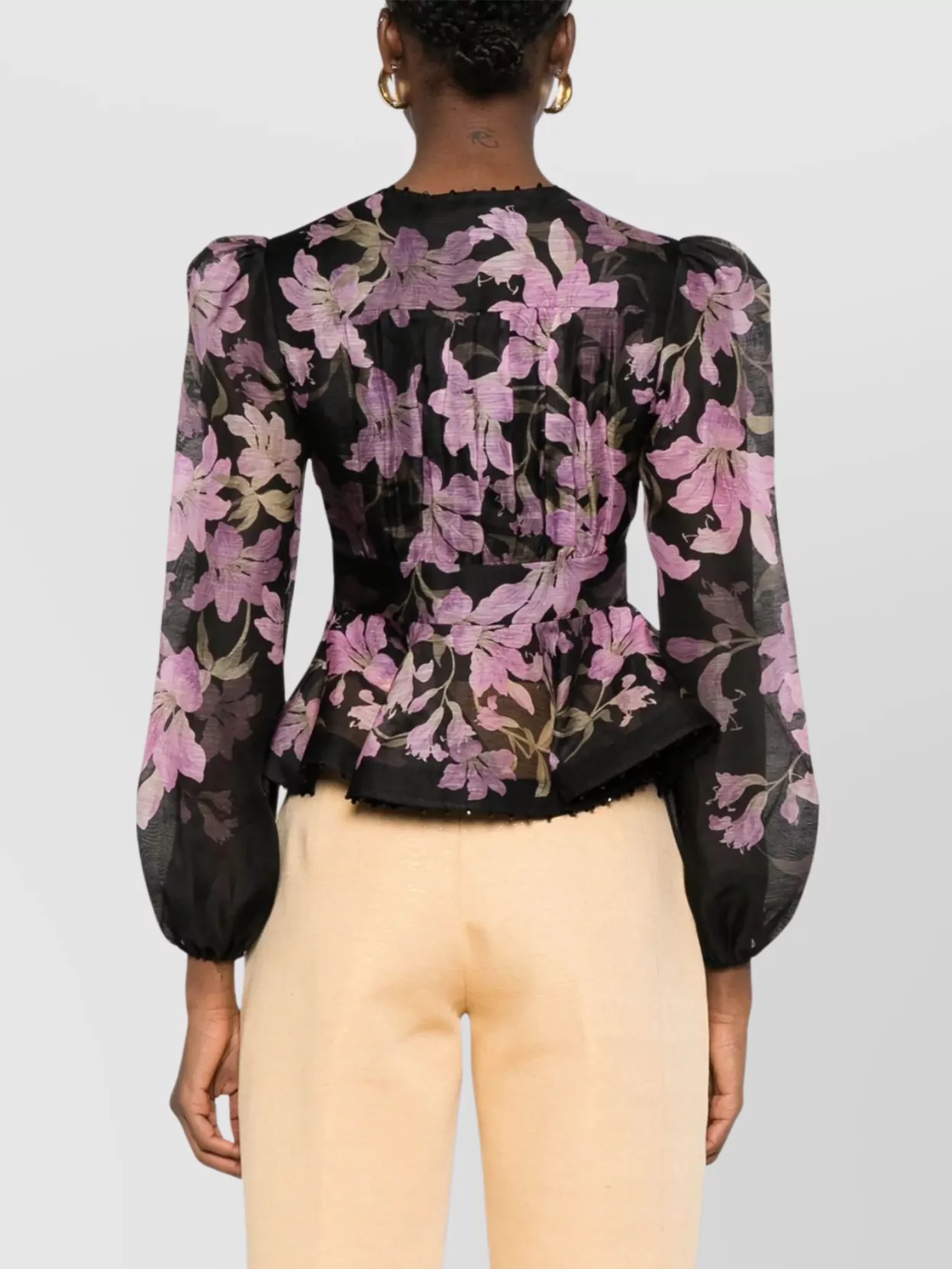 Zimmermann Dawning Bead-embellished Floral-print Linen And Silk-blend Blouse